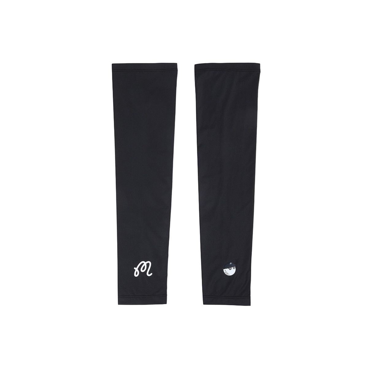 말본 골프(MALBON GOLF) 말본 로고 포인트 쿨링 팔토시 BLACK