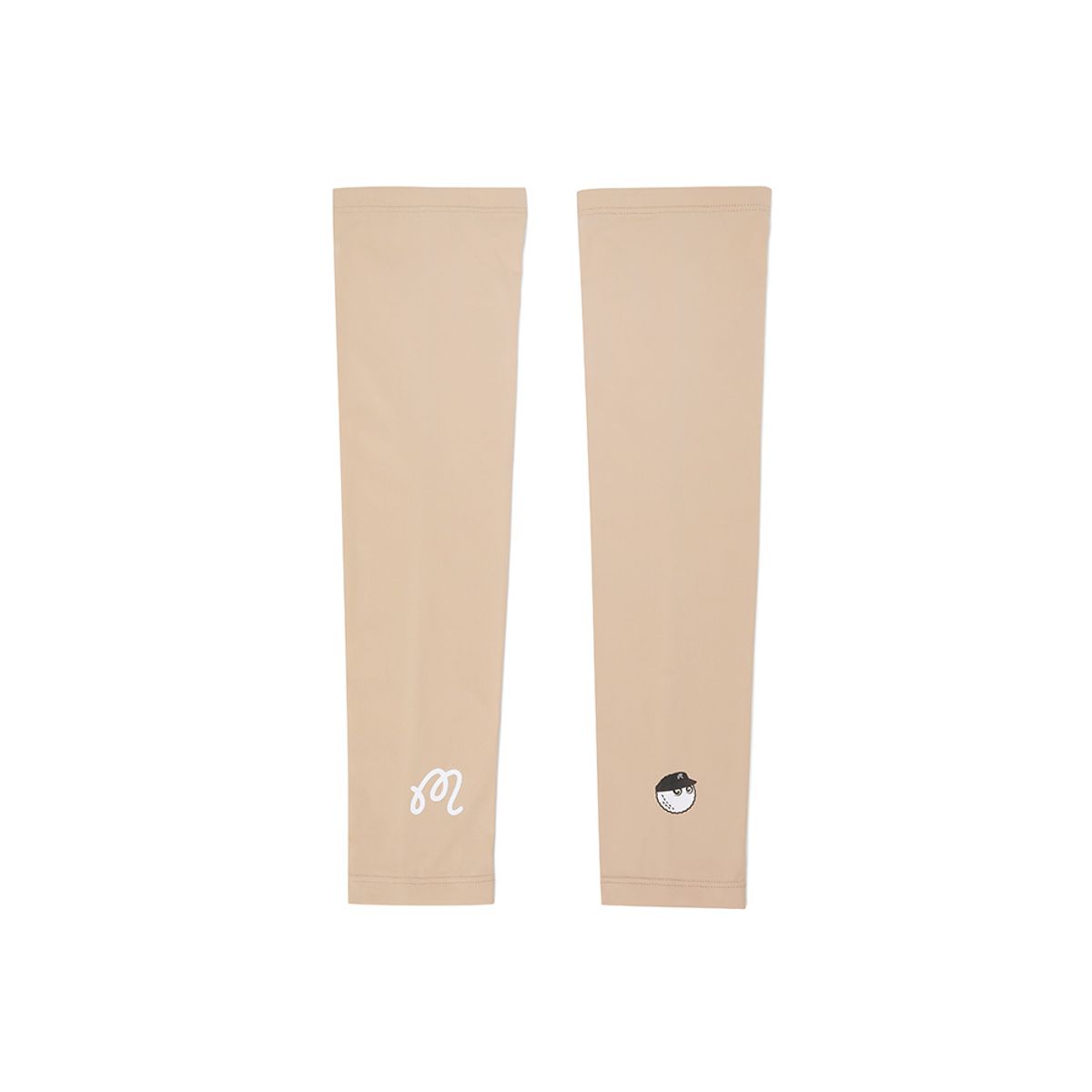 말본 골프(MALBON GOLF) 말본 로고 포인트 쿨링 팔토시 BEIGE