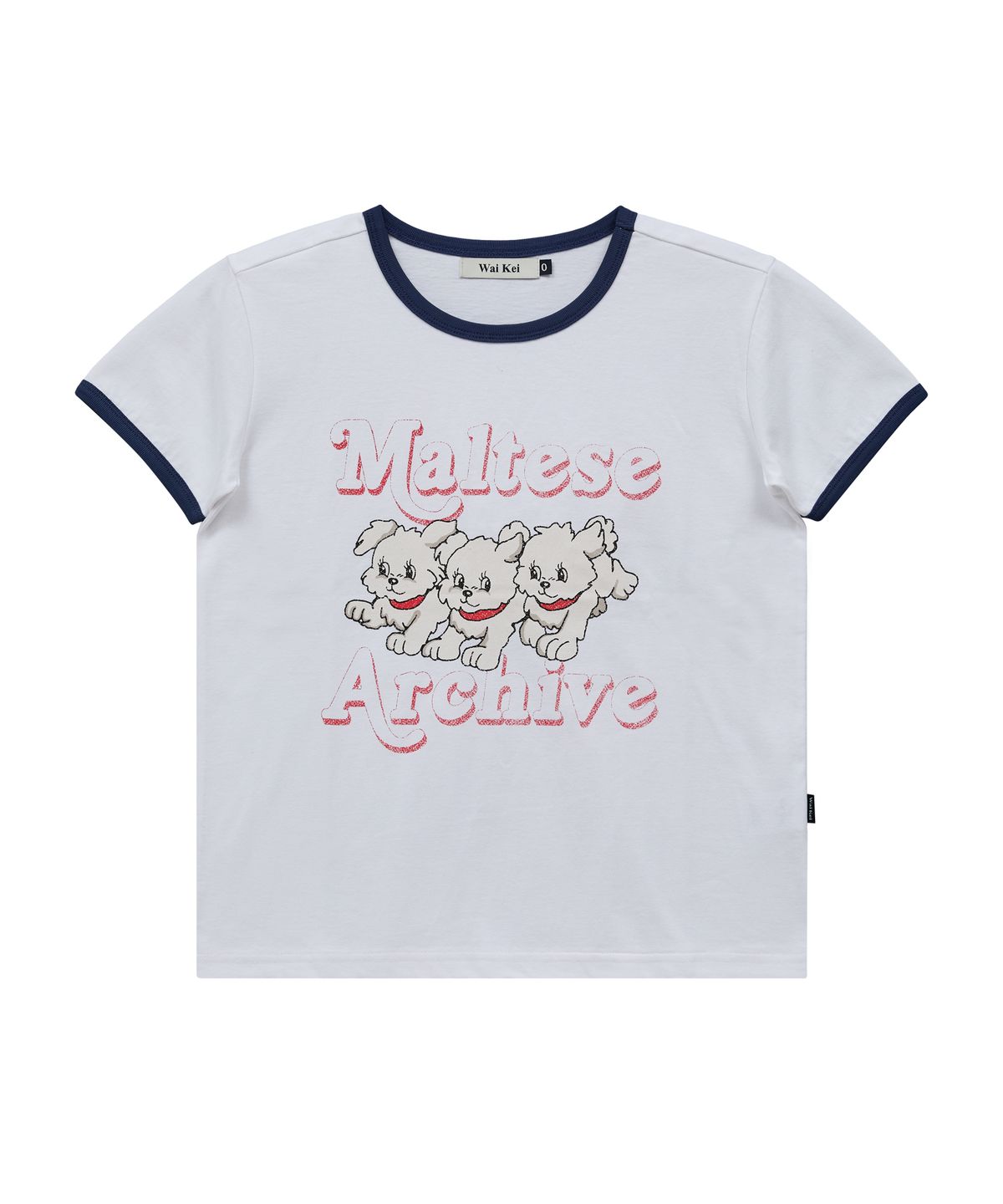 와이케이(WAIKEI) 말티즈 아카이브 링거 반팔티셔츠 Ver.2 화이트
