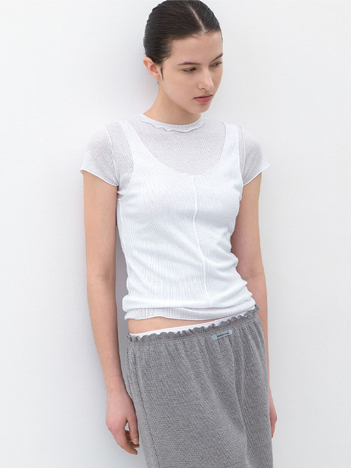 아틀리에 나인(ATELIER NAIN) AN INTERLOCK LAYERED SET TEE (T-7226)