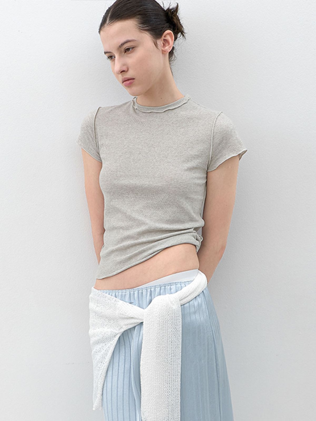 아틀리에 나인(ATELIER NAIN) AN INTERLOCK SLIM FIT TEE (T-7259)