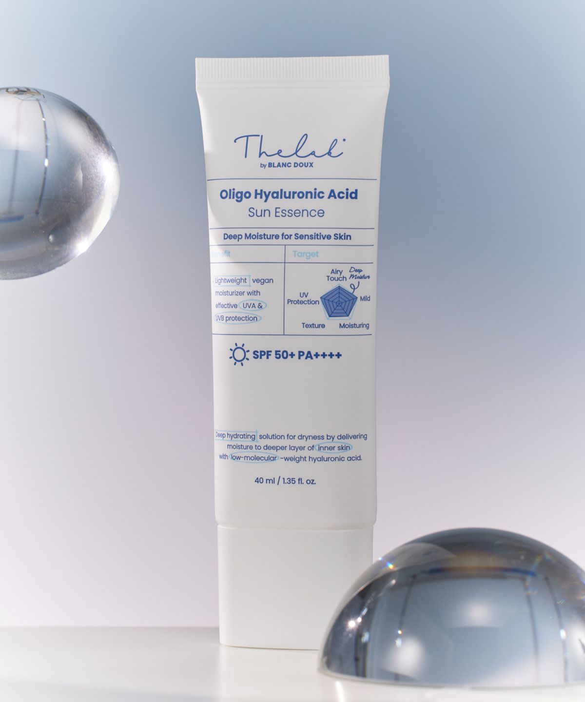더랩바이블랑두(THE LAB by blanc doux) 저분자 히알루론산 선 에센스 40ml [SPF50+/PA++++]