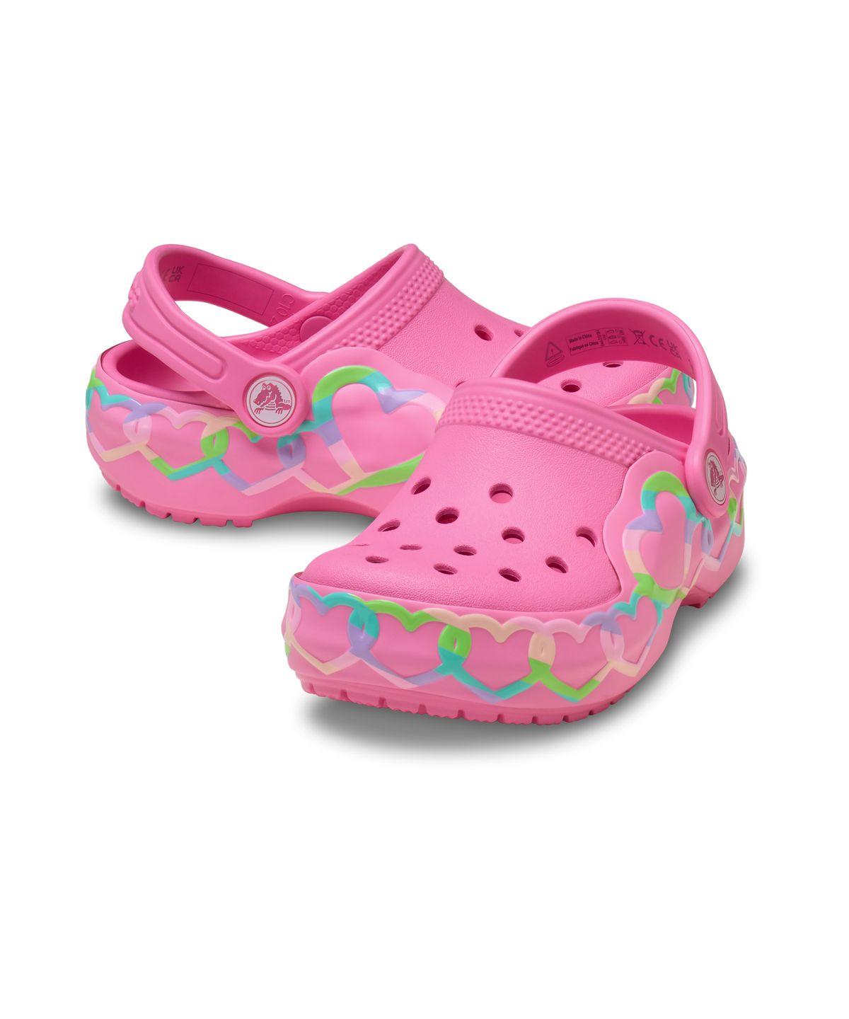 크록스키즈(CROCS KIDS) 클래식 하트 라이트 클로그 토들러 - 핑크 레모네이드 / 213184-669