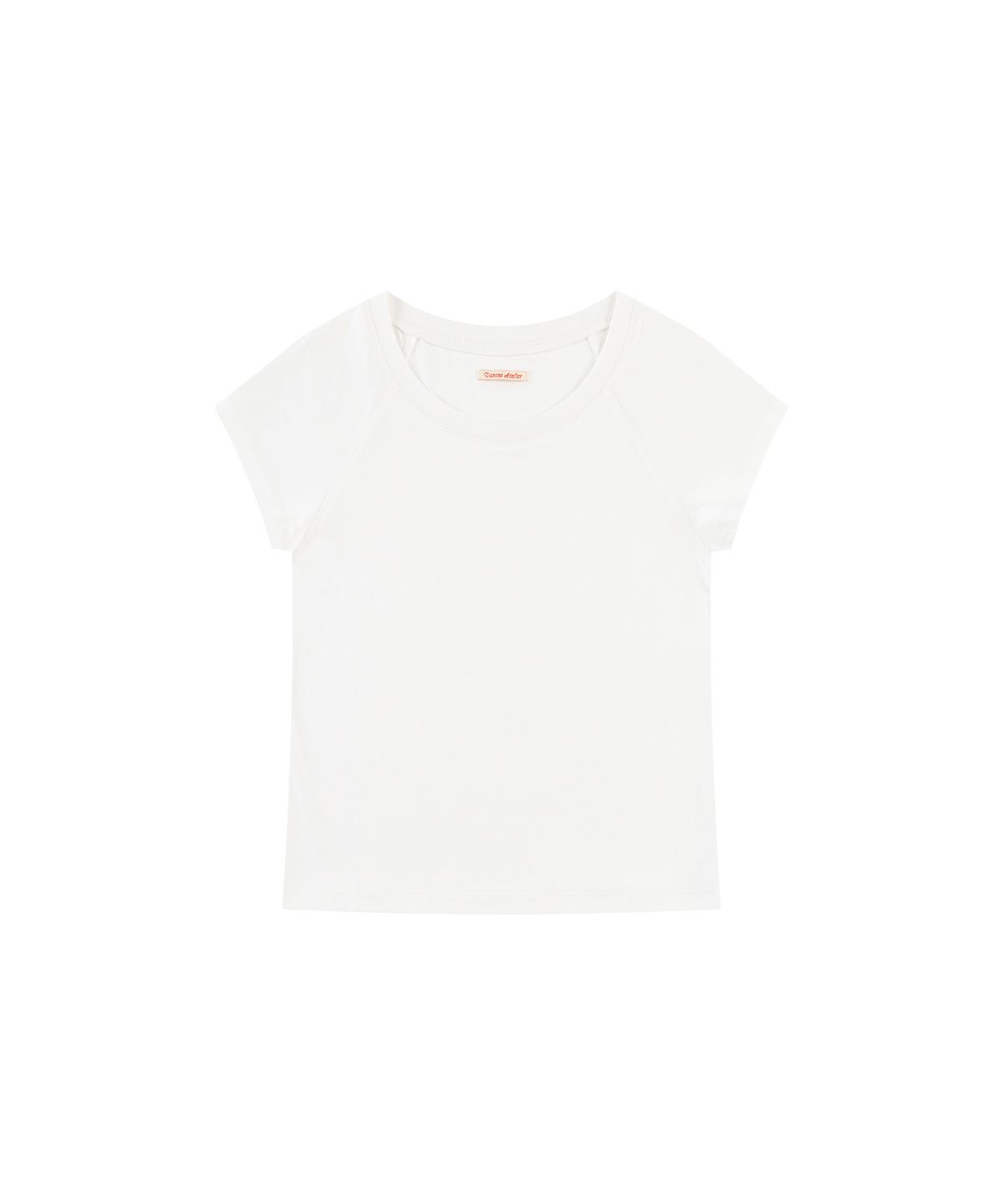 반원 아틀리에(VANONE ATELIER) A3594 에센셜 스쿱넥 티셔츠_White