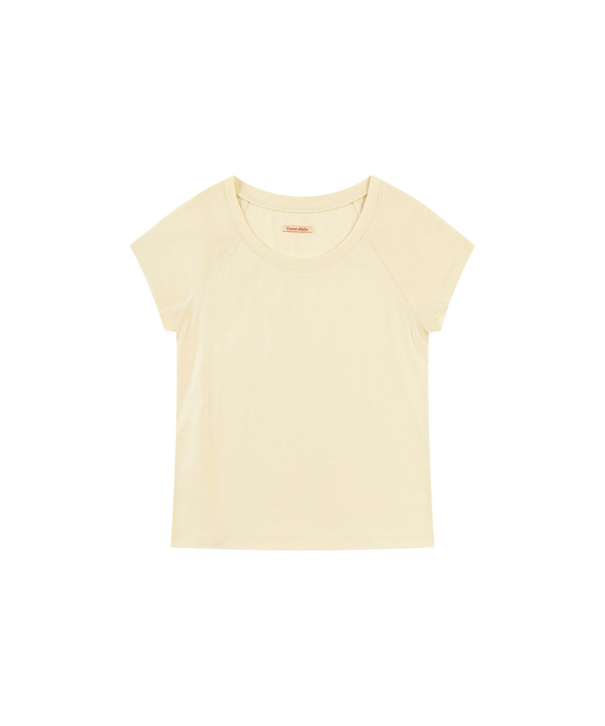 반원 아틀리에(VANONE ATELIER) A3594 에센셜 스쿱넥 티셔츠_Cream
