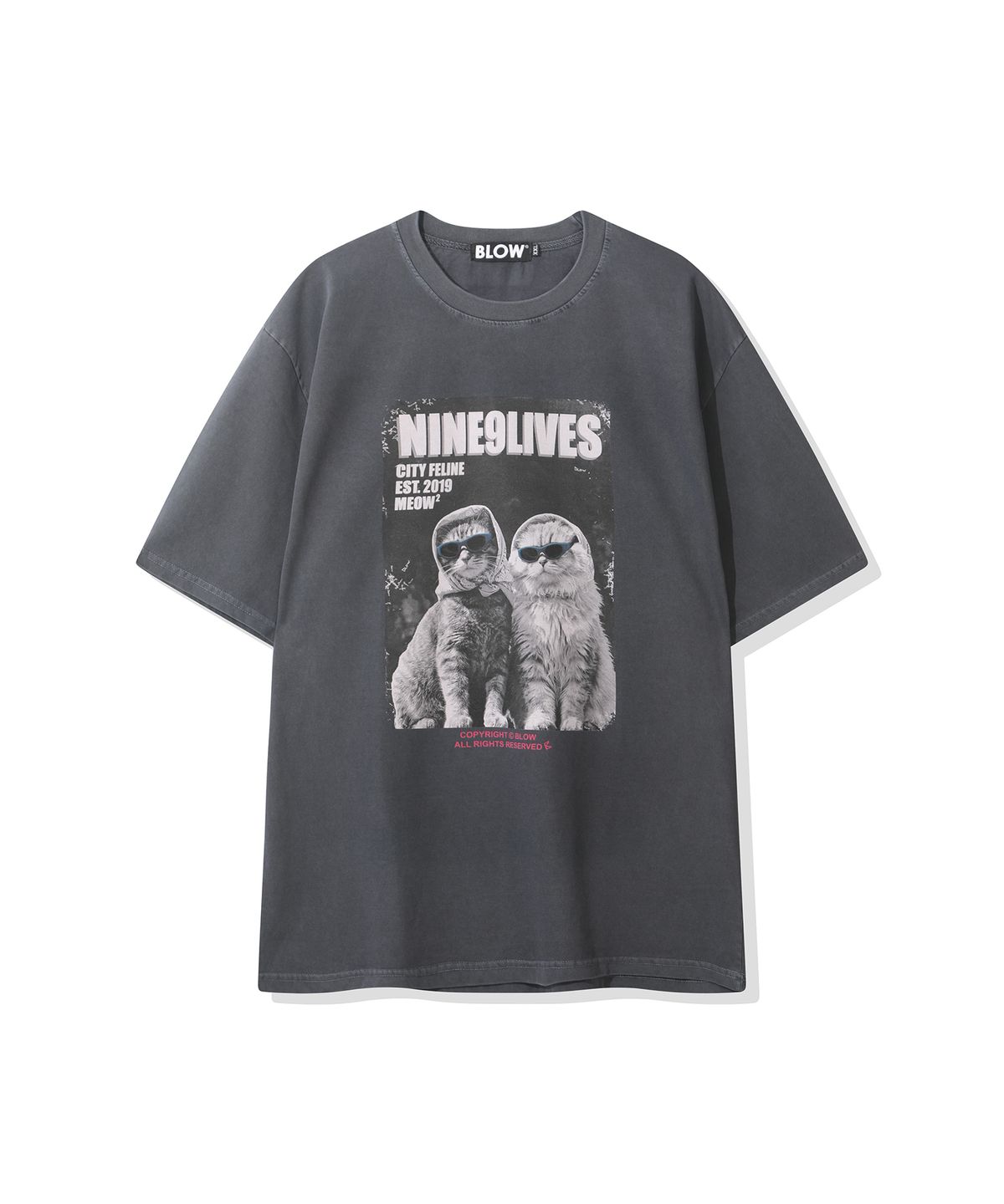 블로우(BLOW) PIGMENT_NINE9LIVES T-SHIRT [DEEP NAVY]