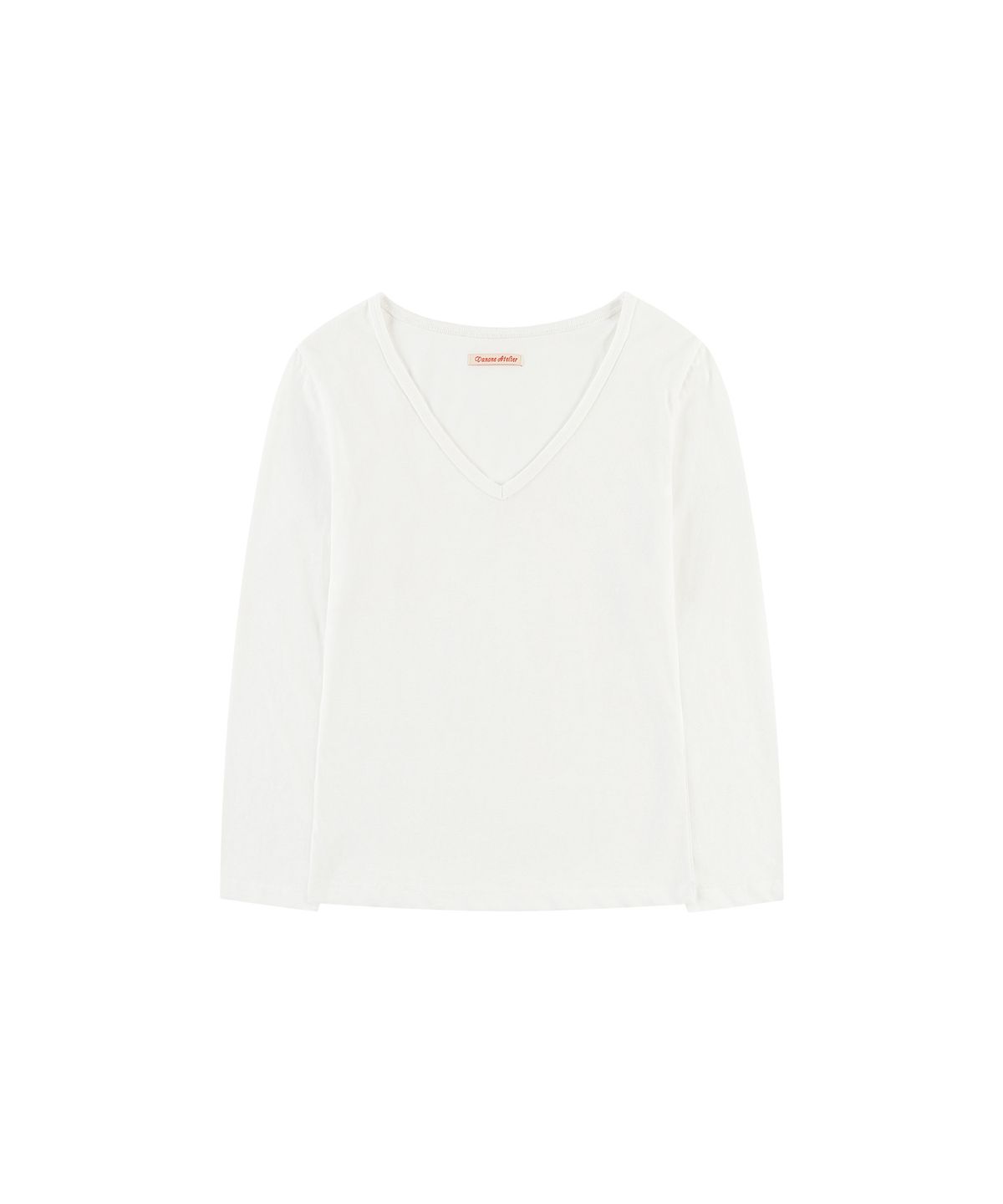반원 아틀리에(VANONE ATELIER) A3596 브이넥 쓰리 쿼터 슬리브_White