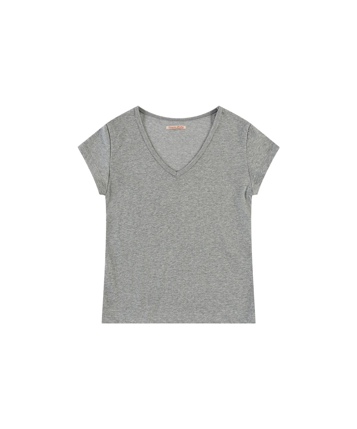 반원 아틀리에(VANONE ATELIER) A3597 에센셜 V넥 티셔츠_Light gray