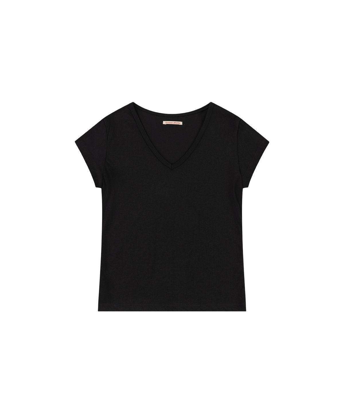 반원 아틀리에(VANONE ATELIER) A3597 에센셜 V넥 티셔츠_Black