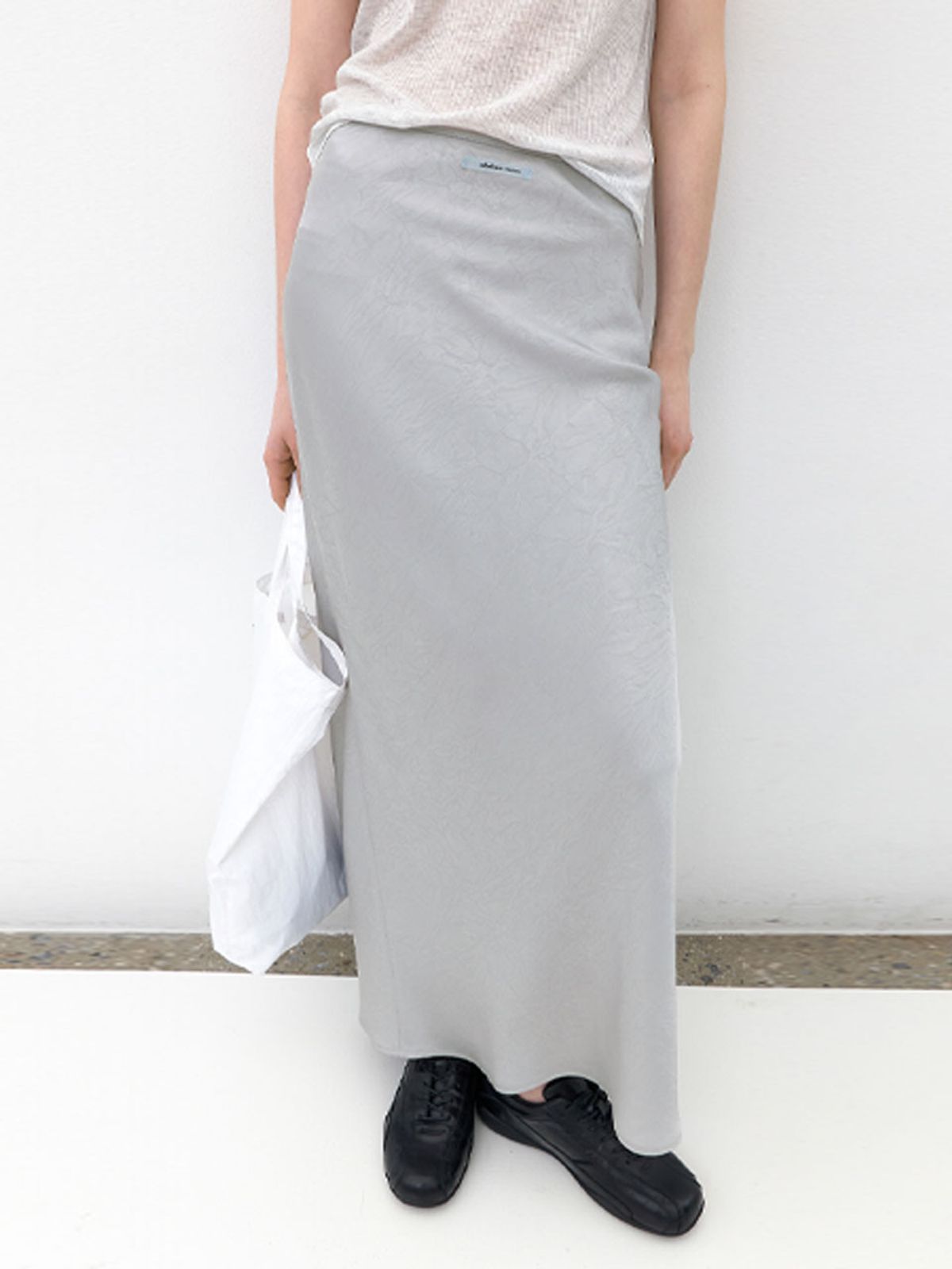 아틀리에 나인(ATELIER NAIN) AN SATIN SET-UP MAXI SKIRT (SK-5108)