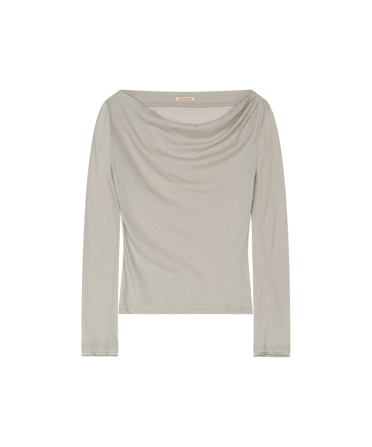 반원 아틀리에(VANONE ATELIER) A3604 드레이프 롱 슬리브_Light gray