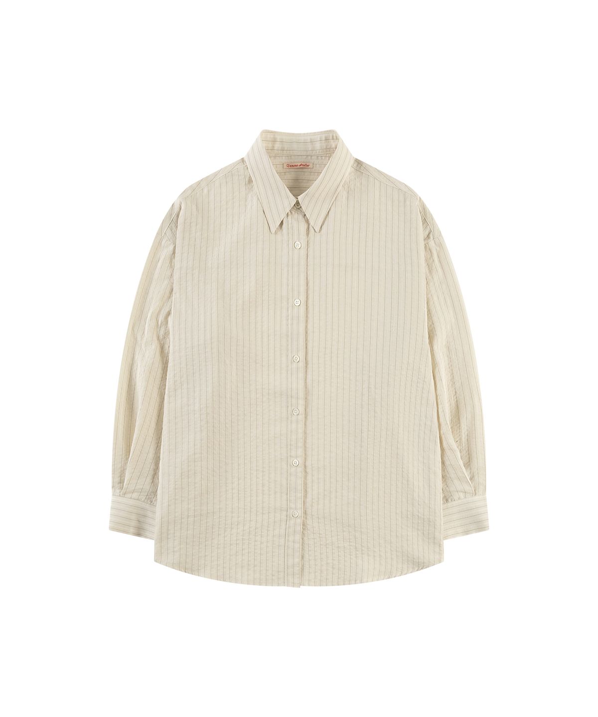 반원 아틀리에(VANONE ATELIER) A3620 에어리 스트라이프 셔츠_Light cream