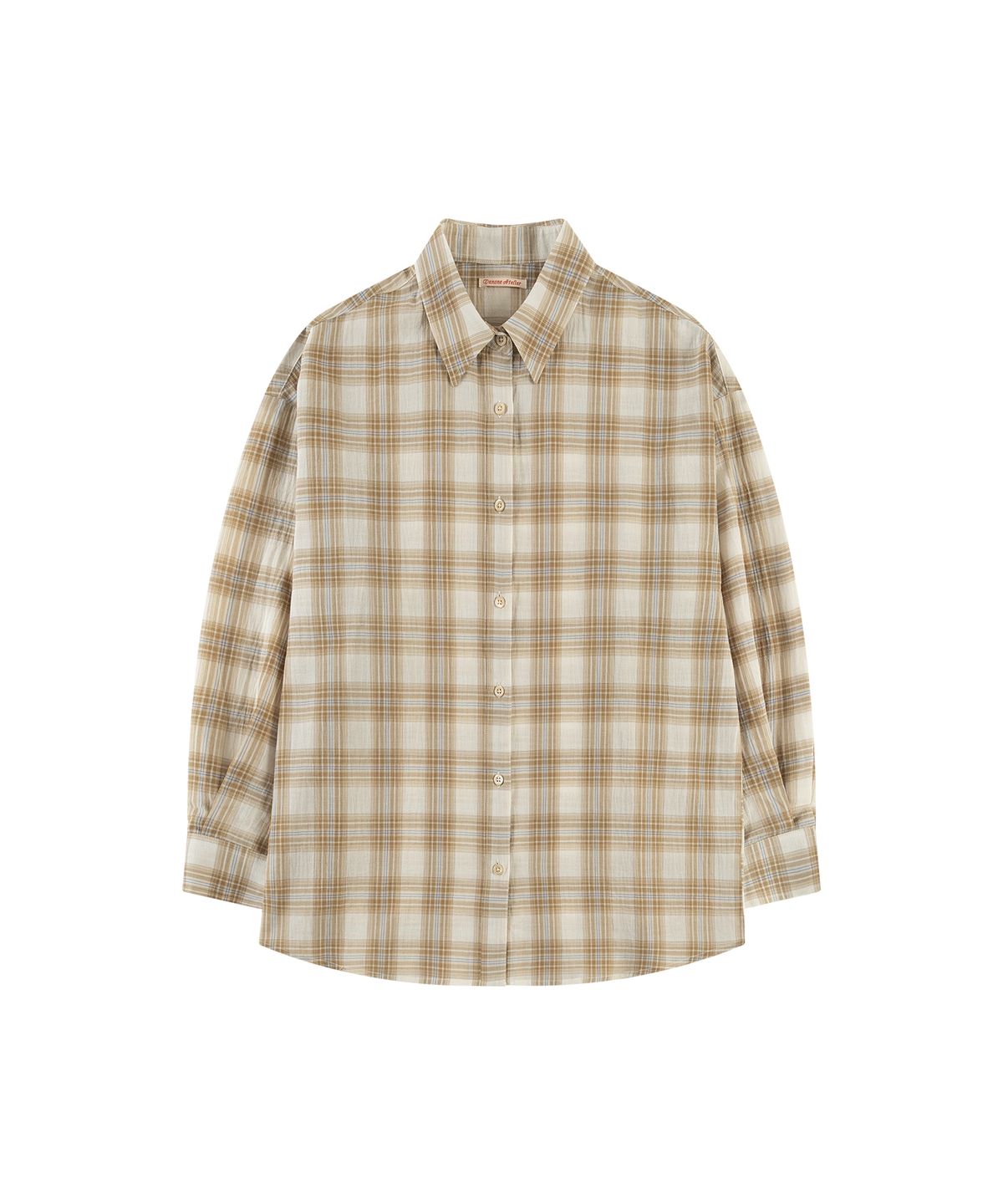 반원 아틀리에(VANONE ATELIER) A3621 오트 브라운 체크 셔츠