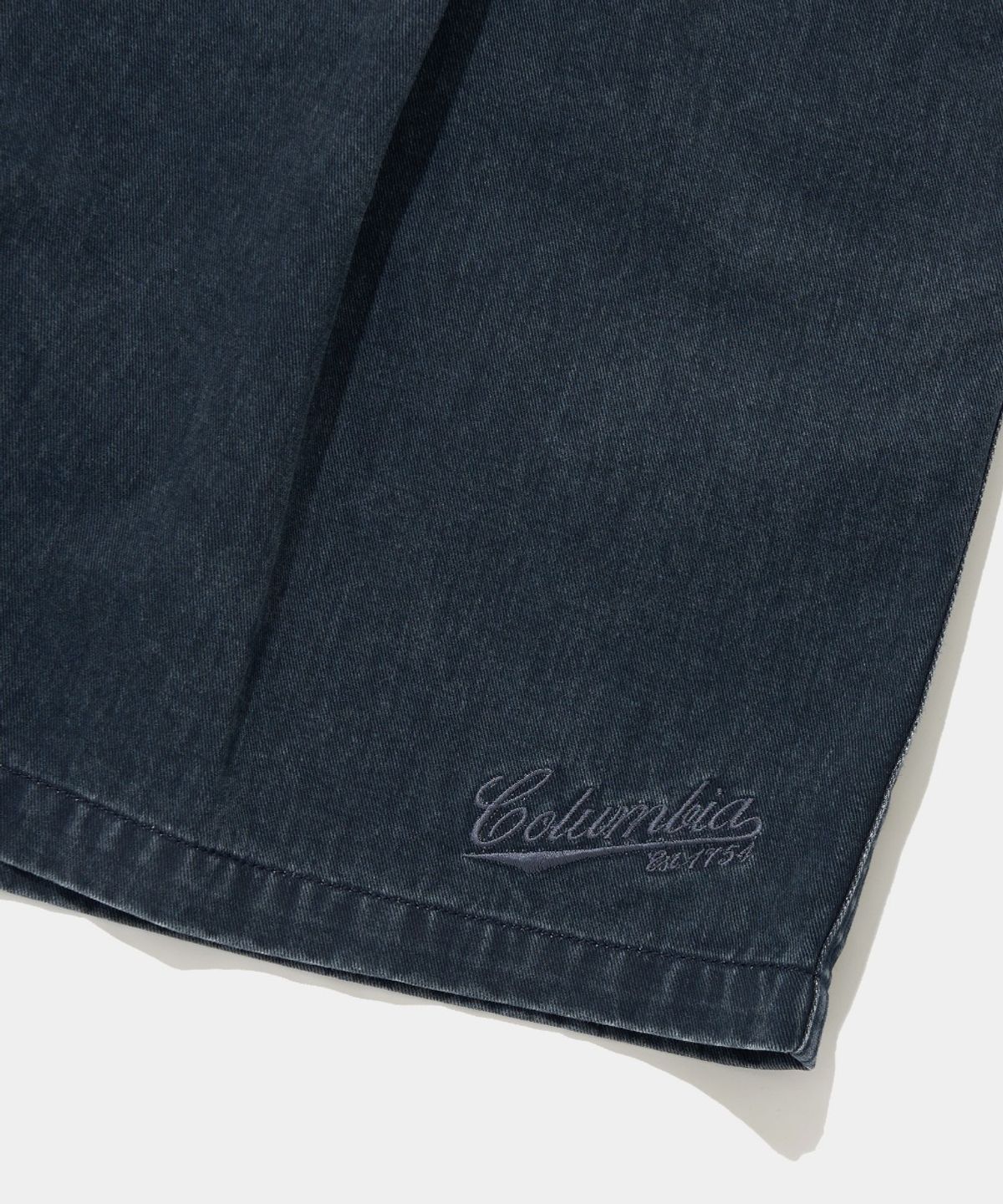 컬럼비아 유니버시티(COLUMBIA UNIVERSITY) TAIL LOGO PINTUCK WASHED TWILL SHORTS PANTS_NAVY