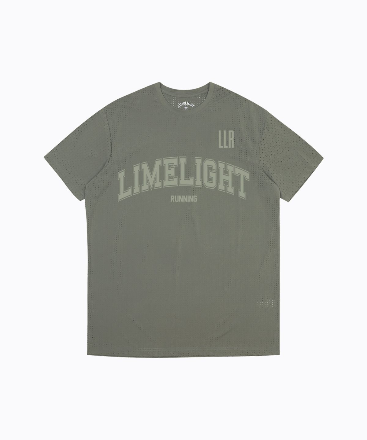라임라잇 어패럴(LIMELIGHT APPAREL) LLR 아치 로고 러닝 티셔츠 (세이지/세이지)