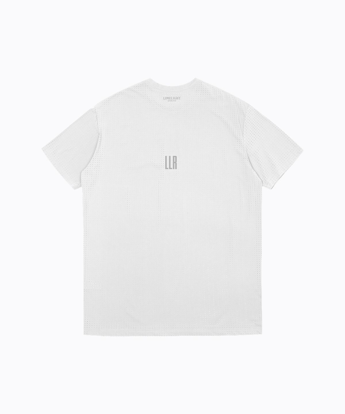 라임라잇 어패럴(LIMELIGHT APPAREL) LLR 로고 러닝 티셔츠 (화이트/그레이)