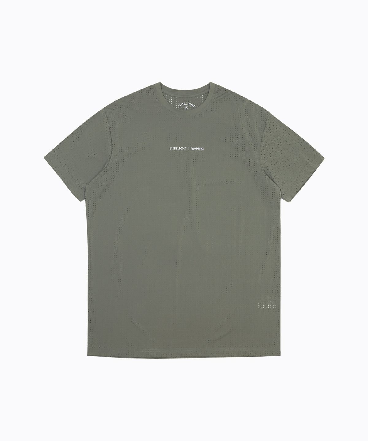 라임라잇 어패럴(LIMELIGHT APPAREL) LLR 로고 러닝 티셔츠 (세이지/화이트)