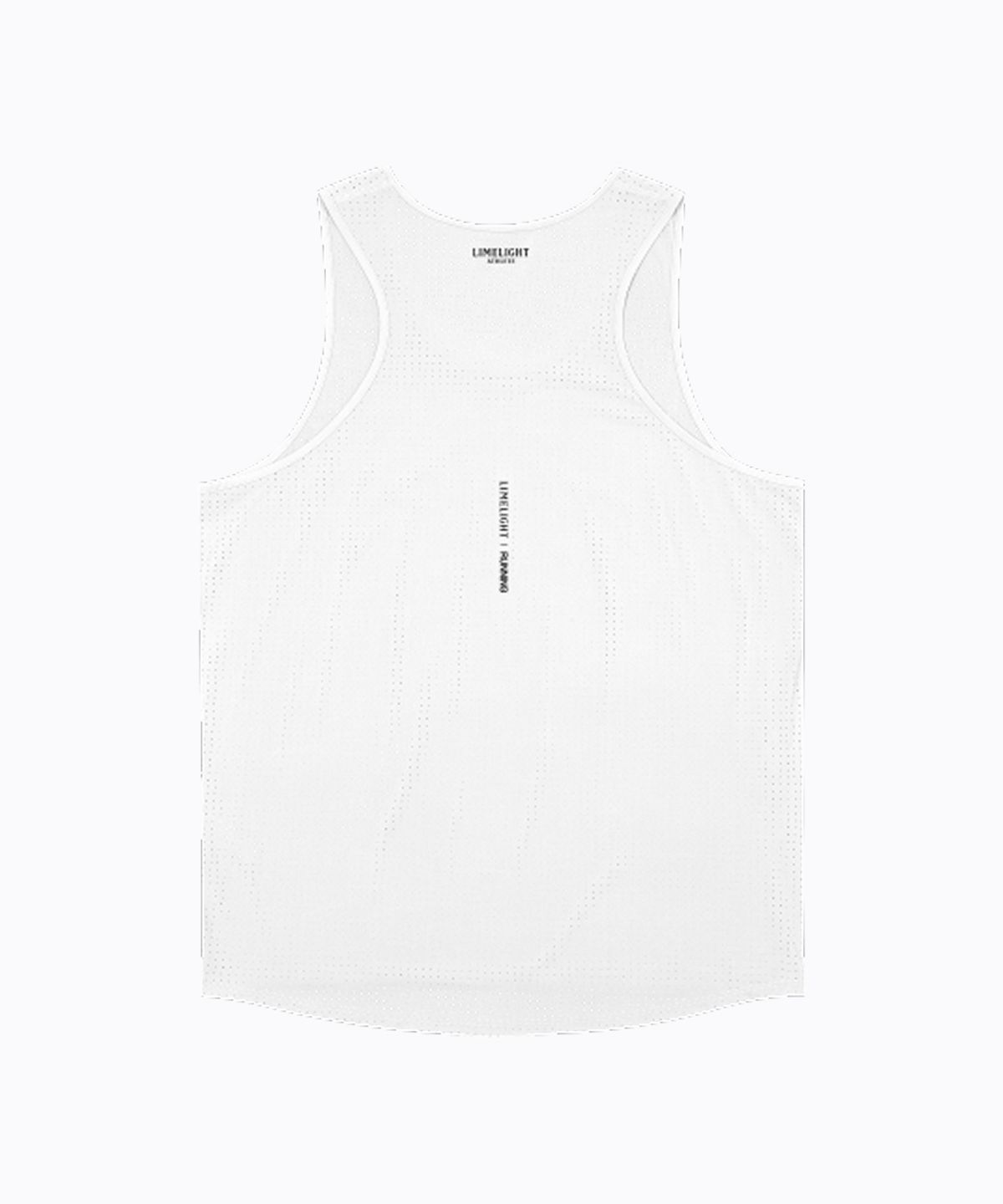 라임라잇 어패럴(LIMELIGHT APPAREL) LLR 아치 로고 러닝 슬리브리스 (화이트/블랙)