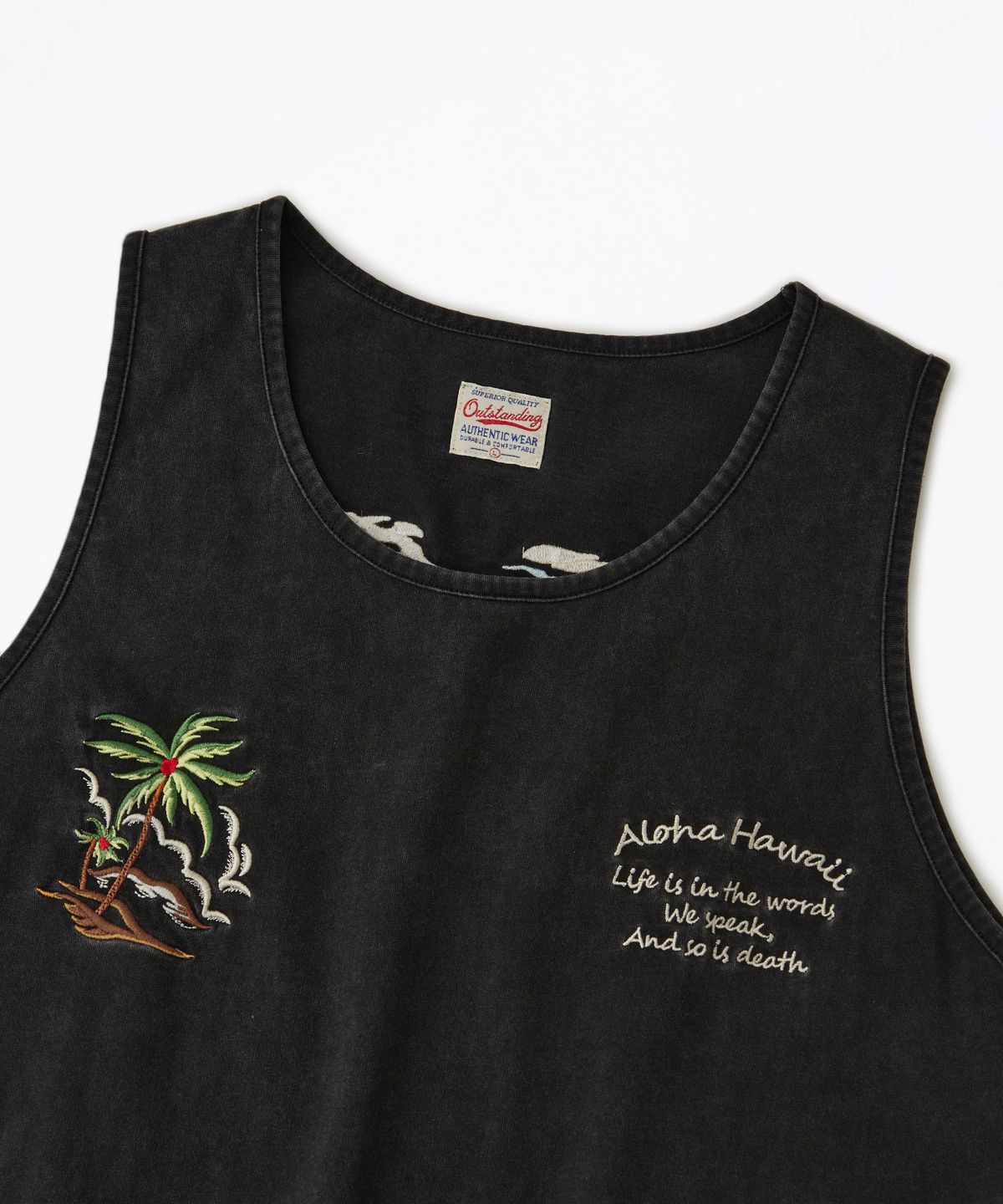 아웃스탠딩(OUTSTANDING) MIL SERIES SLEEVELESS(ALOHA)_VINTAGE CHARCOAL
