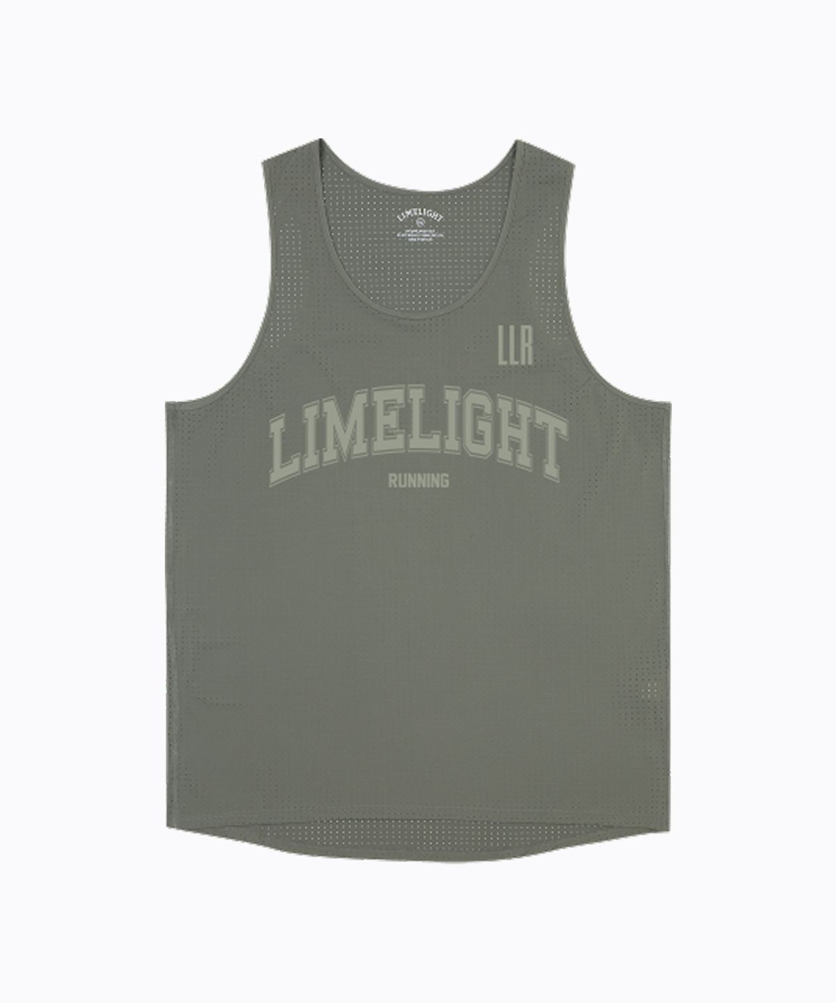 라임라잇 어패럴(LIMELIGHT APPAREL) LLR 아치 로고 러닝 슬리브리스 (세이지/세이지)