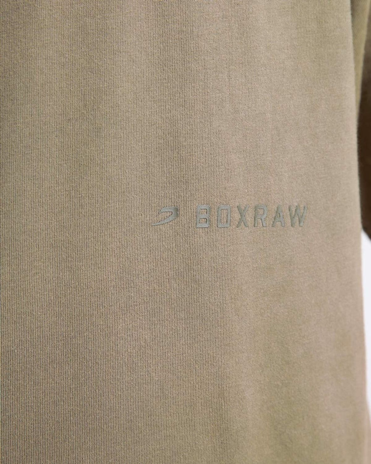 복스로(BOXRAW) 스파링 클럽 오버사이즈 티셔츠 - 남성 M BXRW-SPCLT [워시드 올리브]