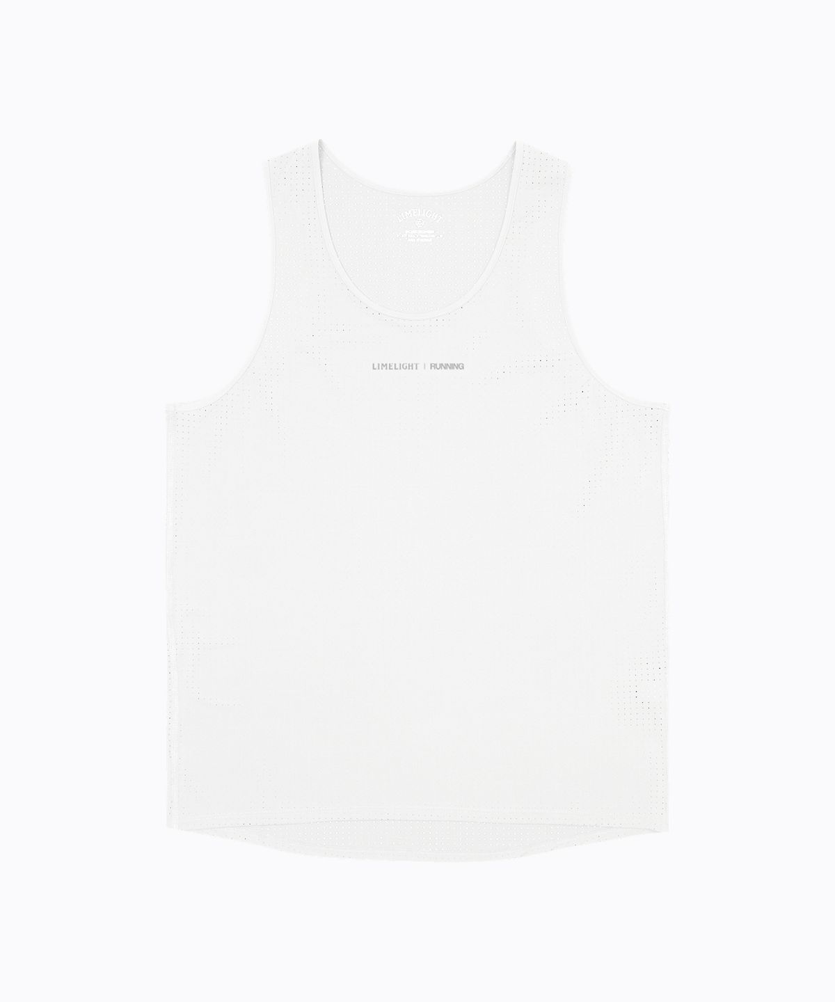 라임라잇 어패럴(LIMELIGHT APPAREL) LLR 로고 러닝 슬리브리스 (화이트/그레이)