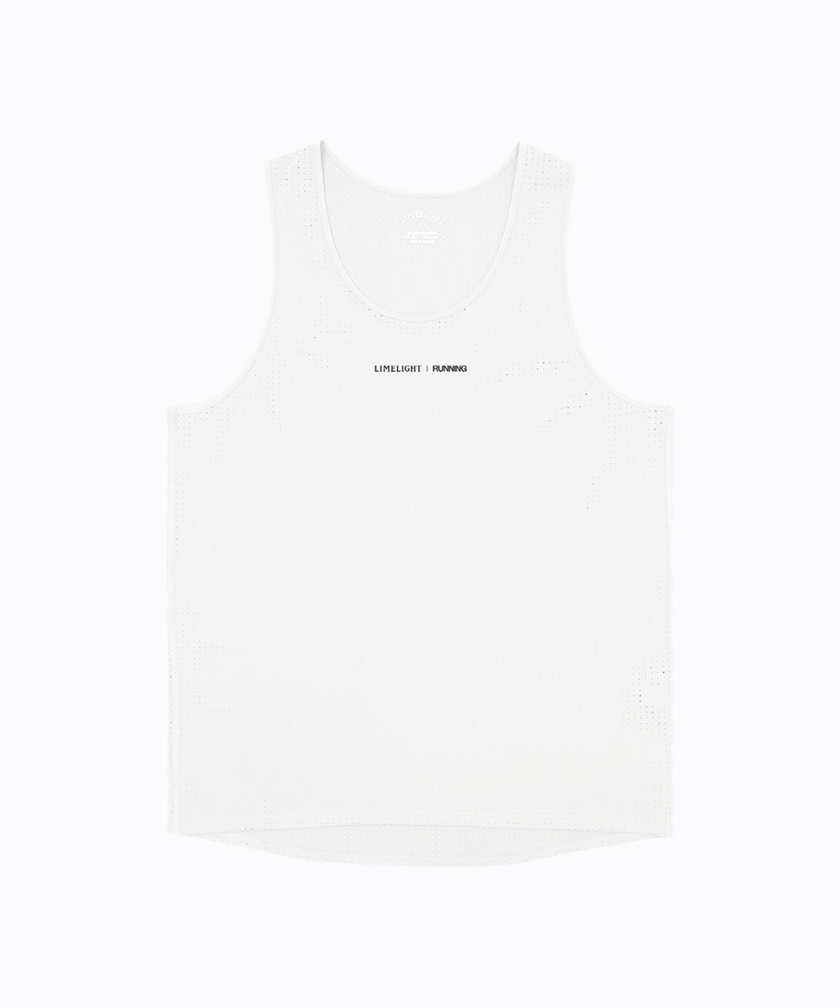 라임라잇 어패럴(LIMELIGHT APPAREL) LLR 로고 러닝 슬리브리스 (화이트/블랙)