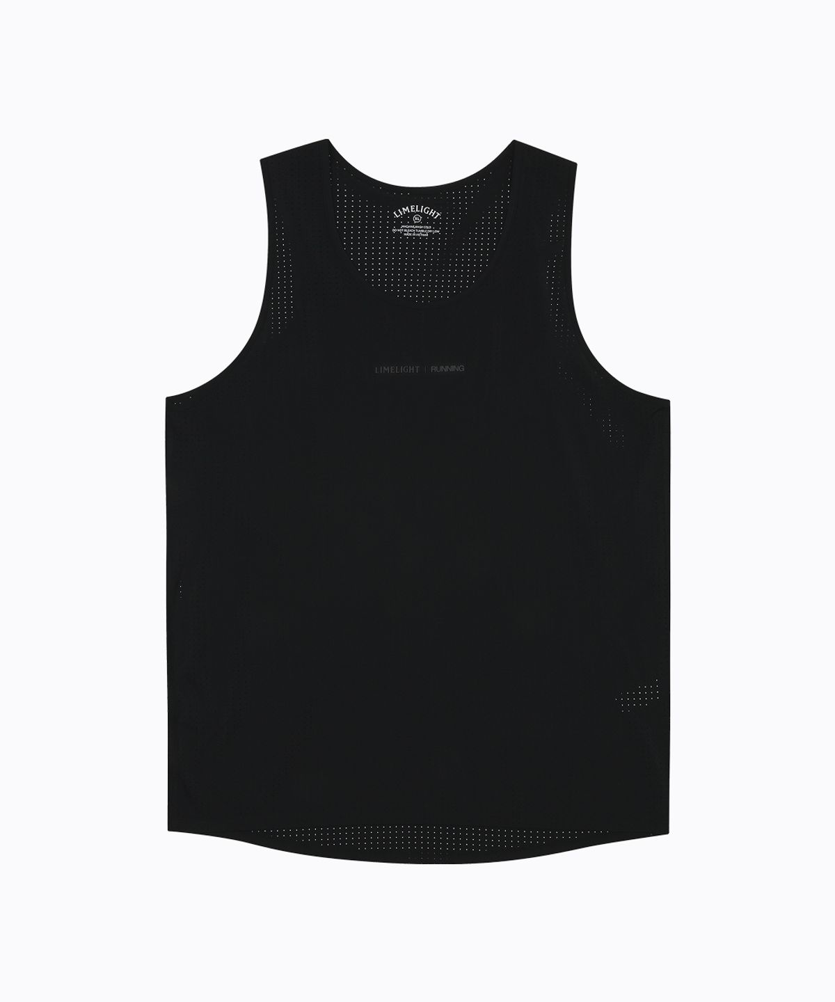 라임라잇 어패럴(LIMELIGHT APPAREL) LLR 로고 러닝 슬리브리스 (블랙/그레이)