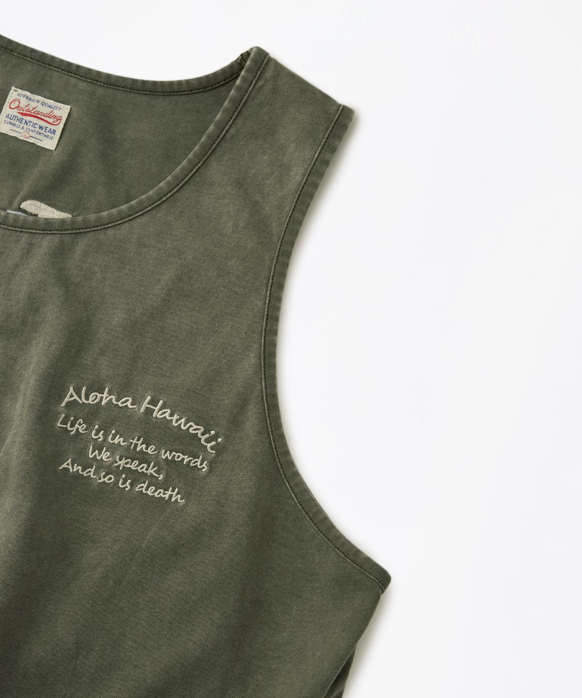 아웃스탠딩(OUTSTANDING) MIL SERIES SLEEVELESS(ALOHA)_VINTAGE OLIVE