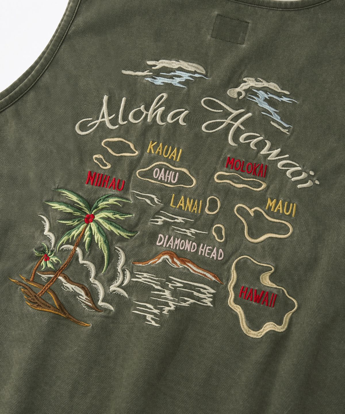 아웃스탠딩(OUTSTANDING) MIL SERIES SLEEVELESS(ALOHA)_VINTAGE OLIVE