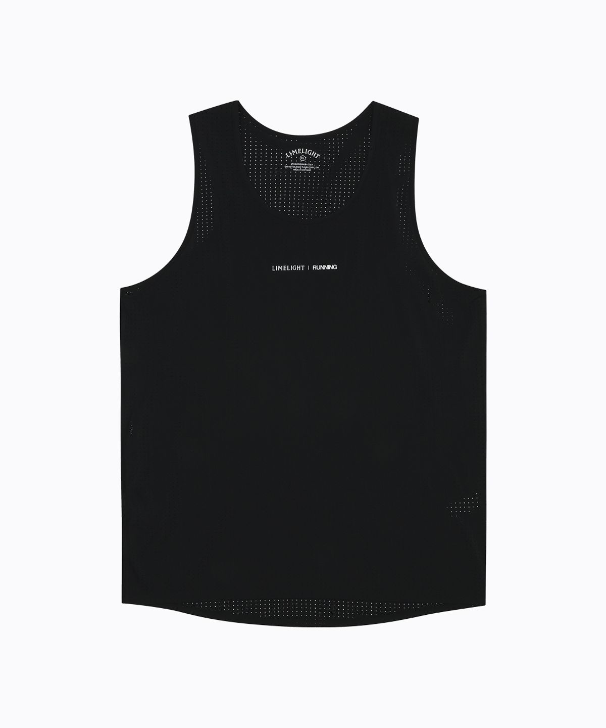 라임라잇 어패럴(LIMELIGHT APPAREL) LLR 로고 러닝 슬리브리스 (블랙/화이트)