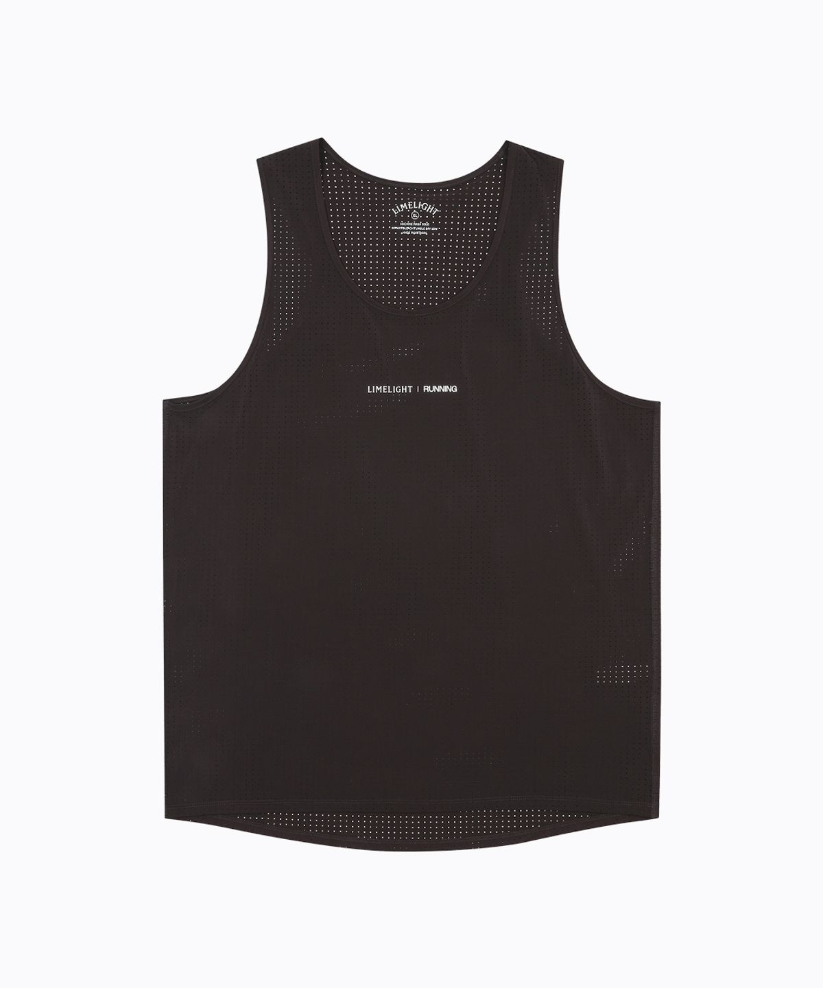 라임라잇 어패럴(LIMELIGHT APPAREL) LLR 로고 러닝 슬리브리스 (브라운/화이트)