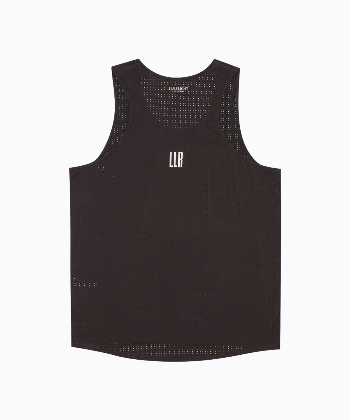 라임라잇 어패럴(LIMELIGHT APPAREL) LLR 로고 러닝 슬리브리스 (브라운/화이트)