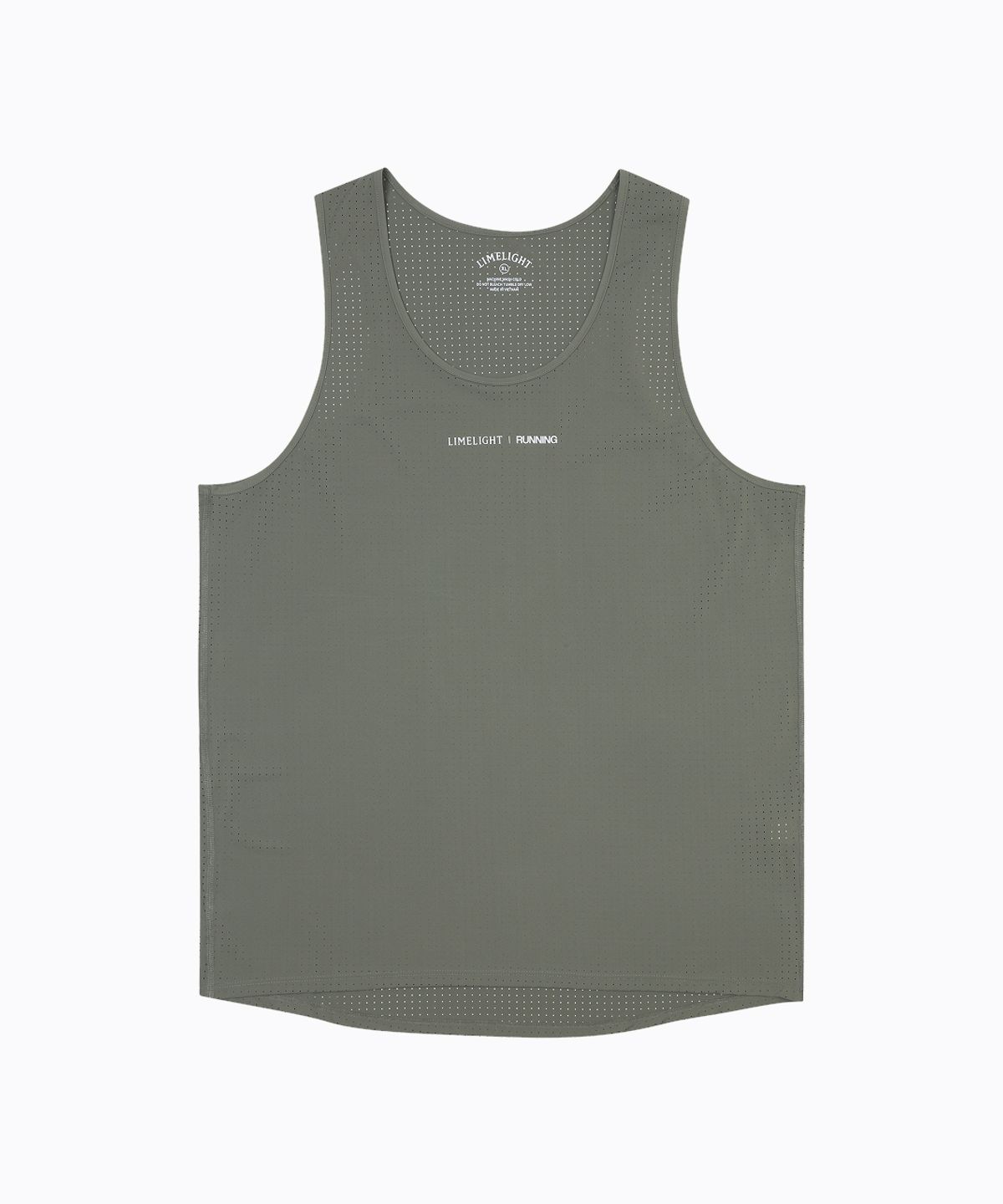 라임라잇 어패럴(LIMELIGHT APPAREL) LLR 로고 러닝 슬리브리스 (세이지/화이트)