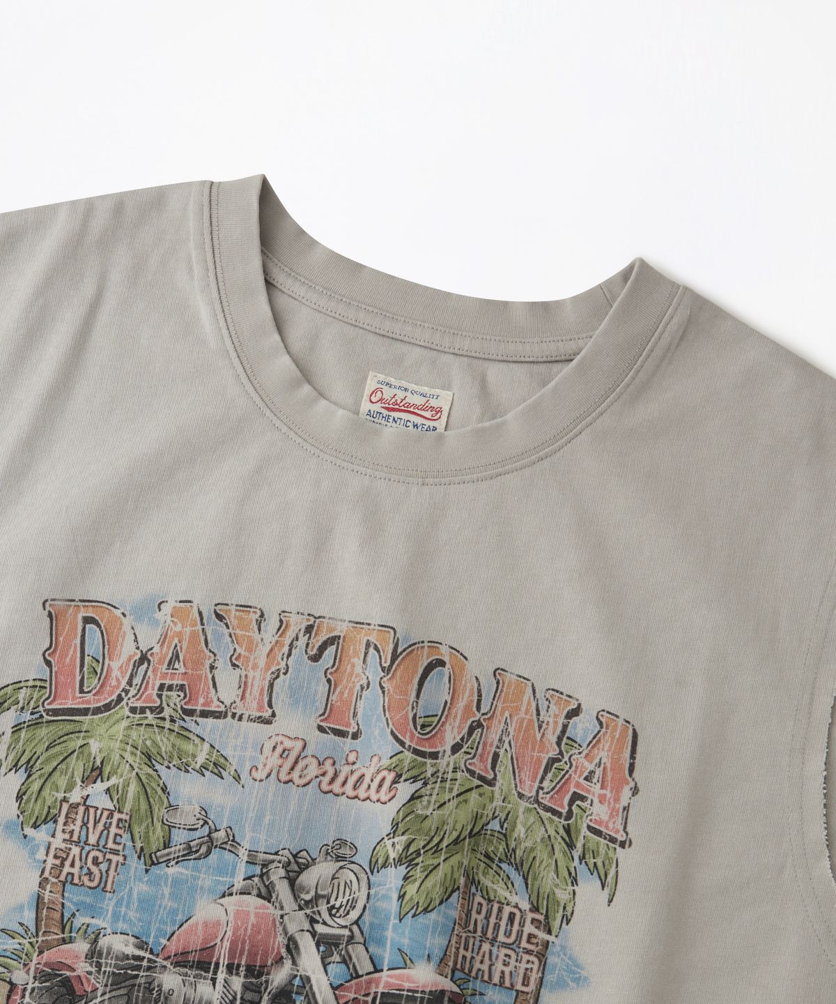 아웃스탠딩(OUTSTANDING) MOT SERIES SLEEVE LESS(DAYTONA)_VINTAGE GRAY