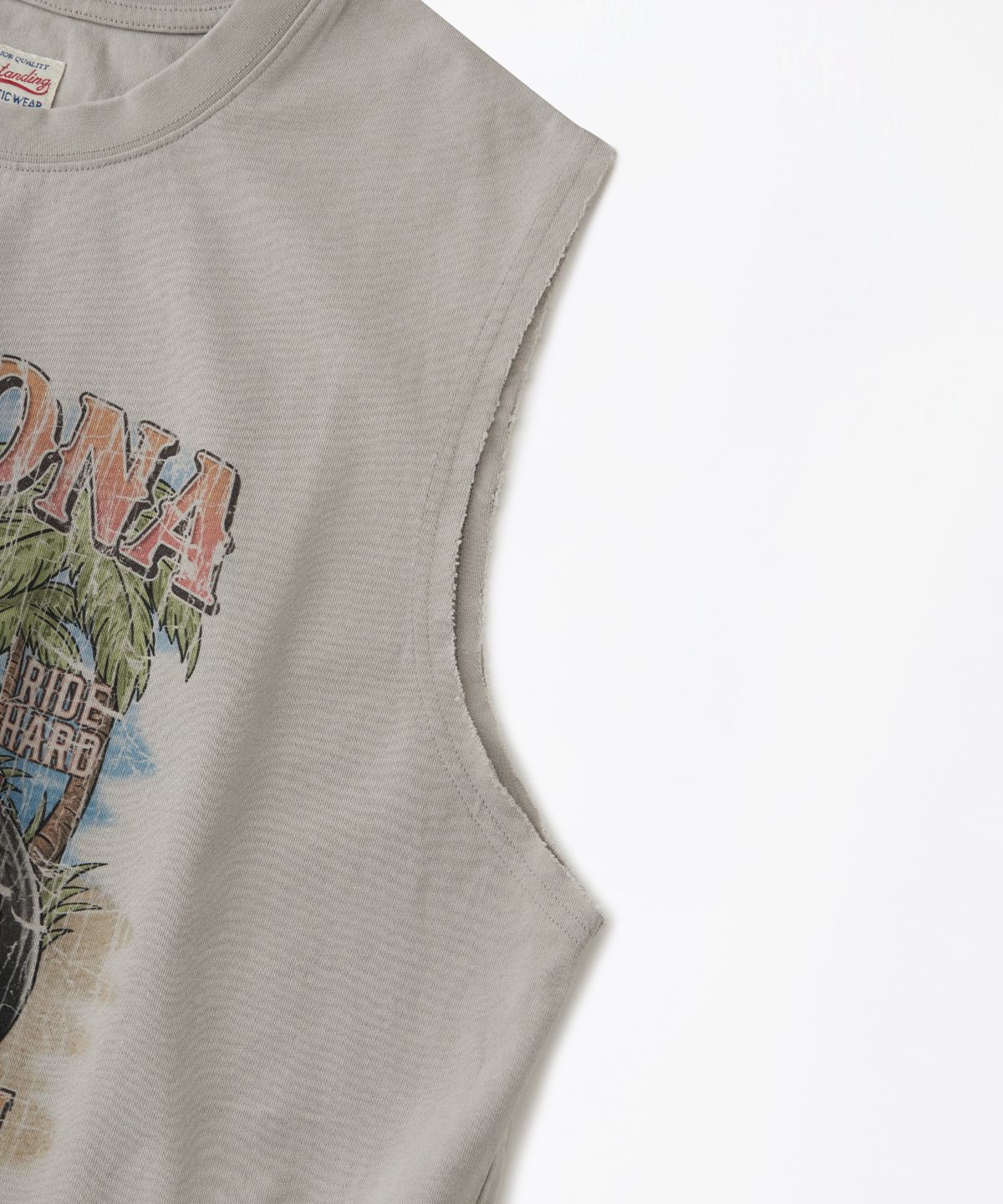 아웃스탠딩(OUTSTANDING) MOT SERIES SLEEVE LESS(DAYTONA)_VINTAGE GRAY