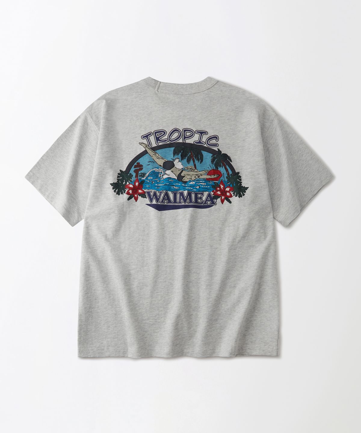 아웃스탠딩(OUTSTANDING) V.S.C TEE(TROPIC)_1%MELANGE GRAY