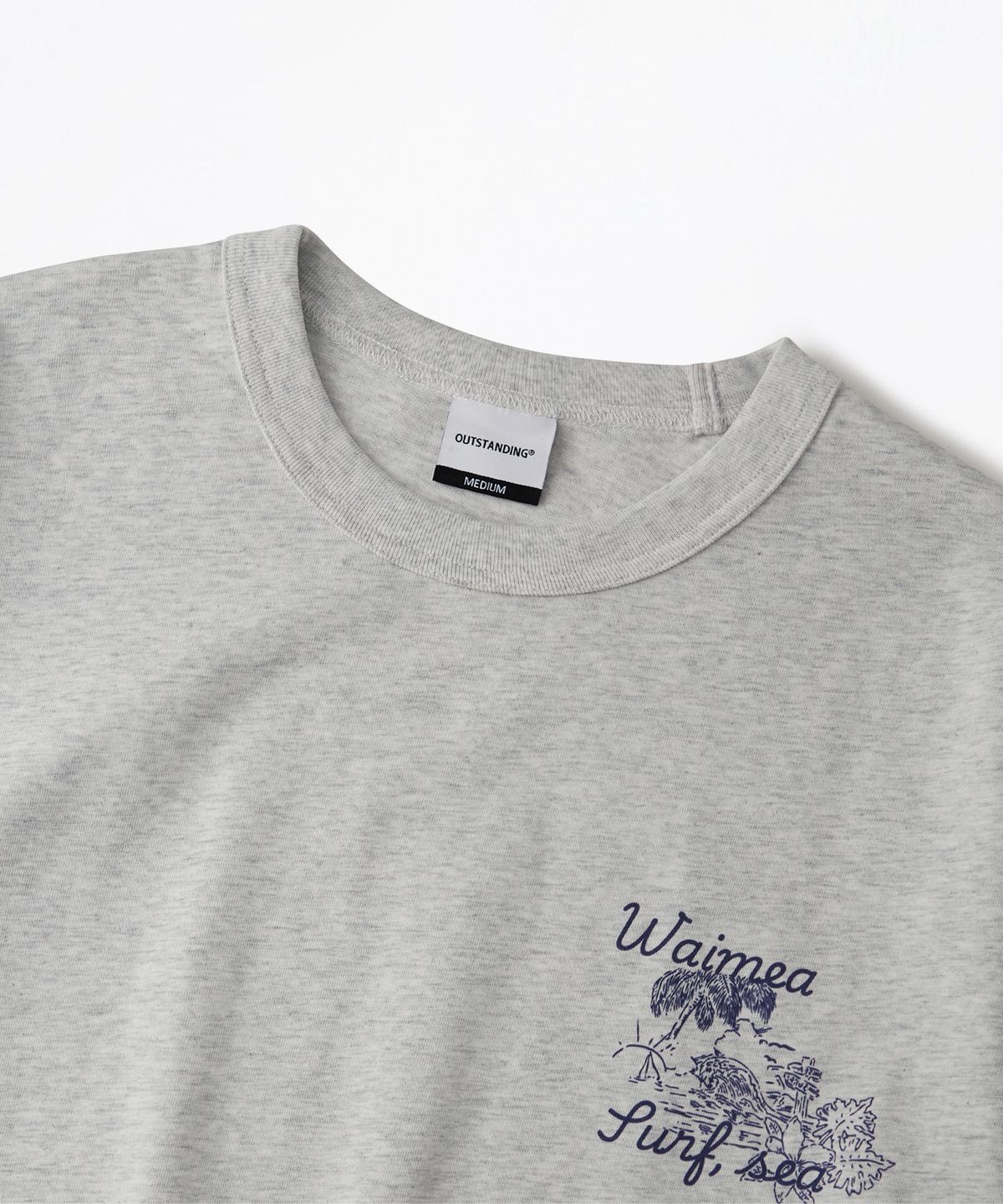 아웃스탠딩(OUTSTANDING) V.S.C TEE(TROPIC)_1%MELANGE GRAY