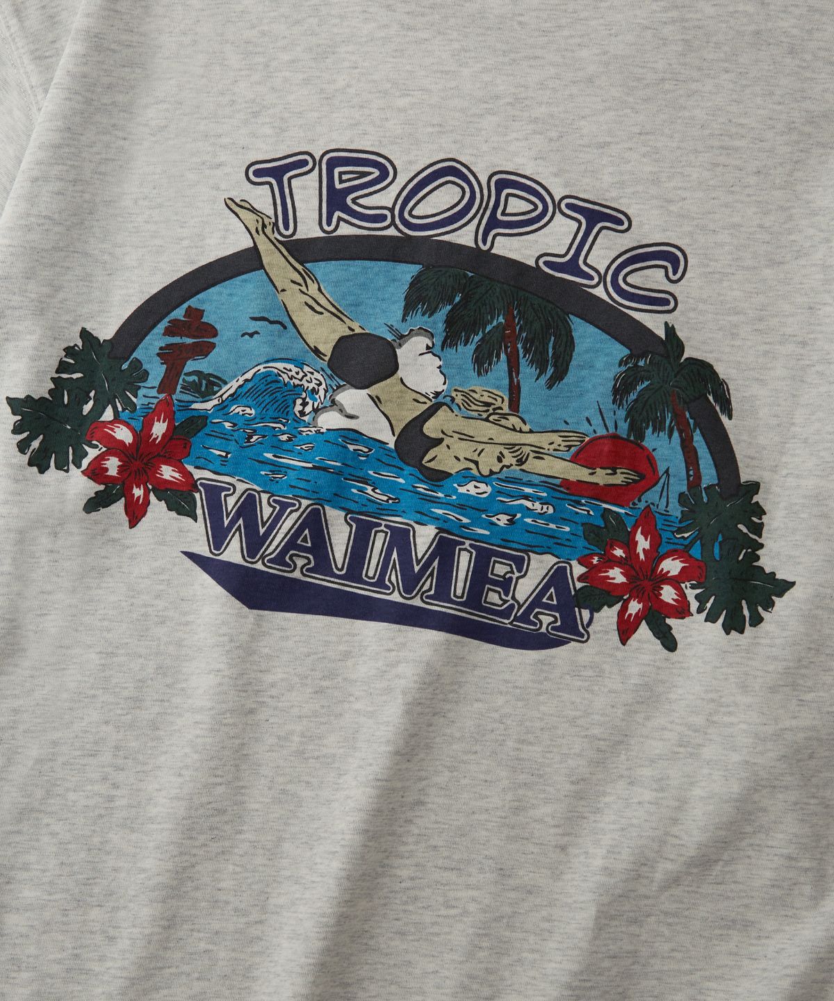 아웃스탠딩(OUTSTANDING) V.S.C TEE(TROPIC)_1%MELANGE GRAY