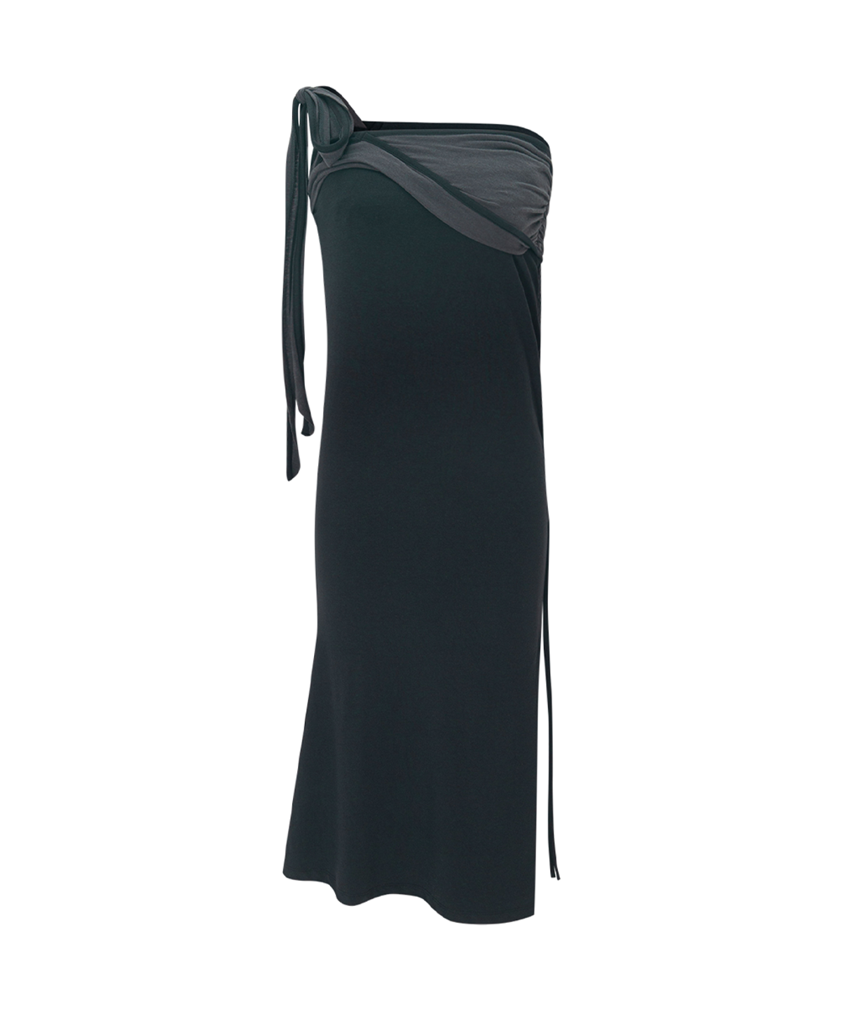 플리즈노팔로우(PLEASENOFOLLOW) Ina Shirring Long Skirt (Black)