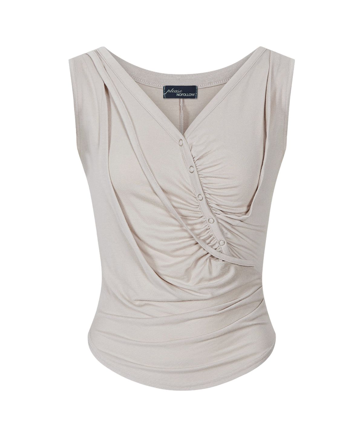 플리즈노팔로우(PLEASENOFOLLOW) Deba Sleeveless Top (Silver Grey)