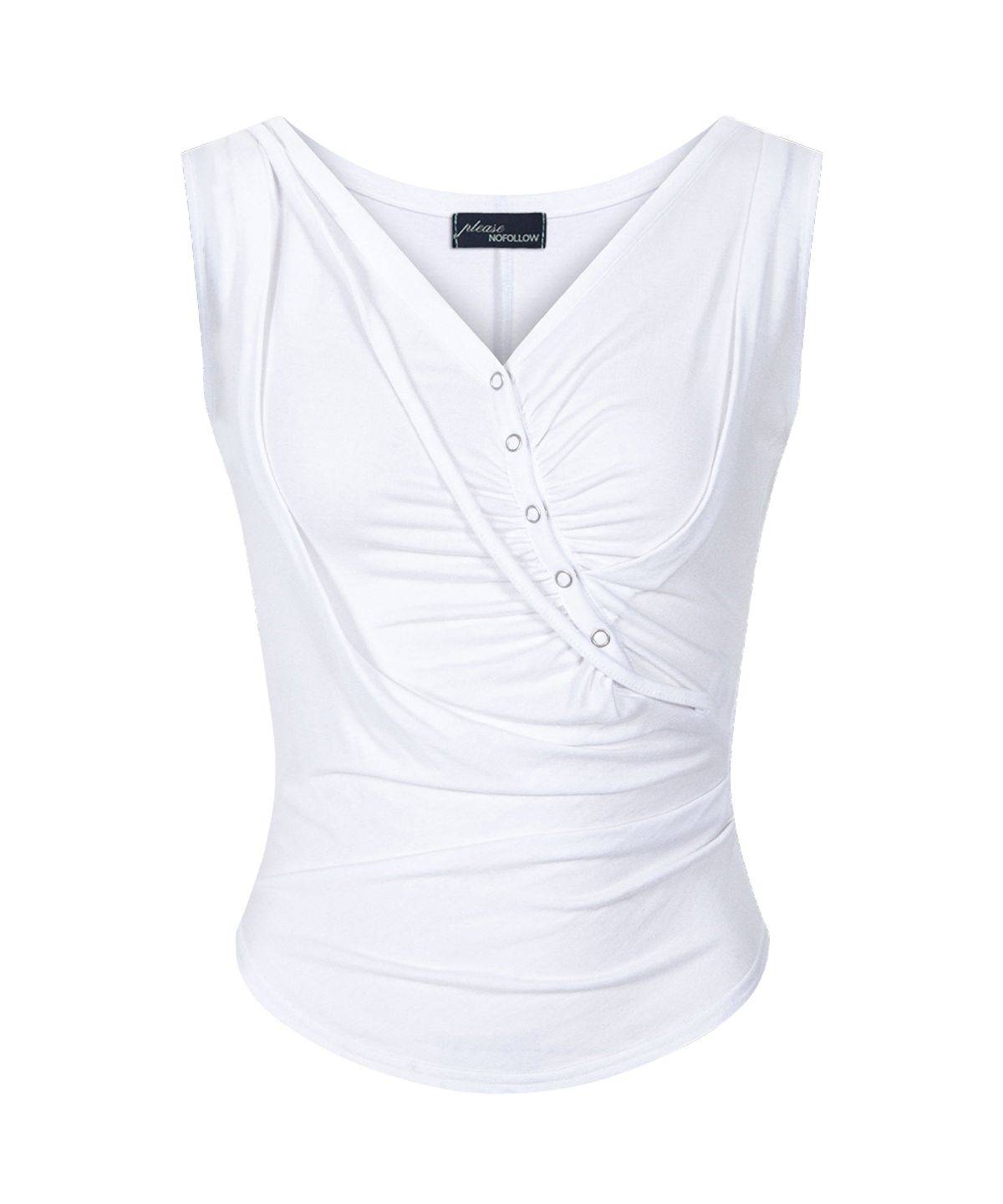 플리즈노팔로우(PLEASENOFOLLOW) Deba Sleeveless Top (White)
