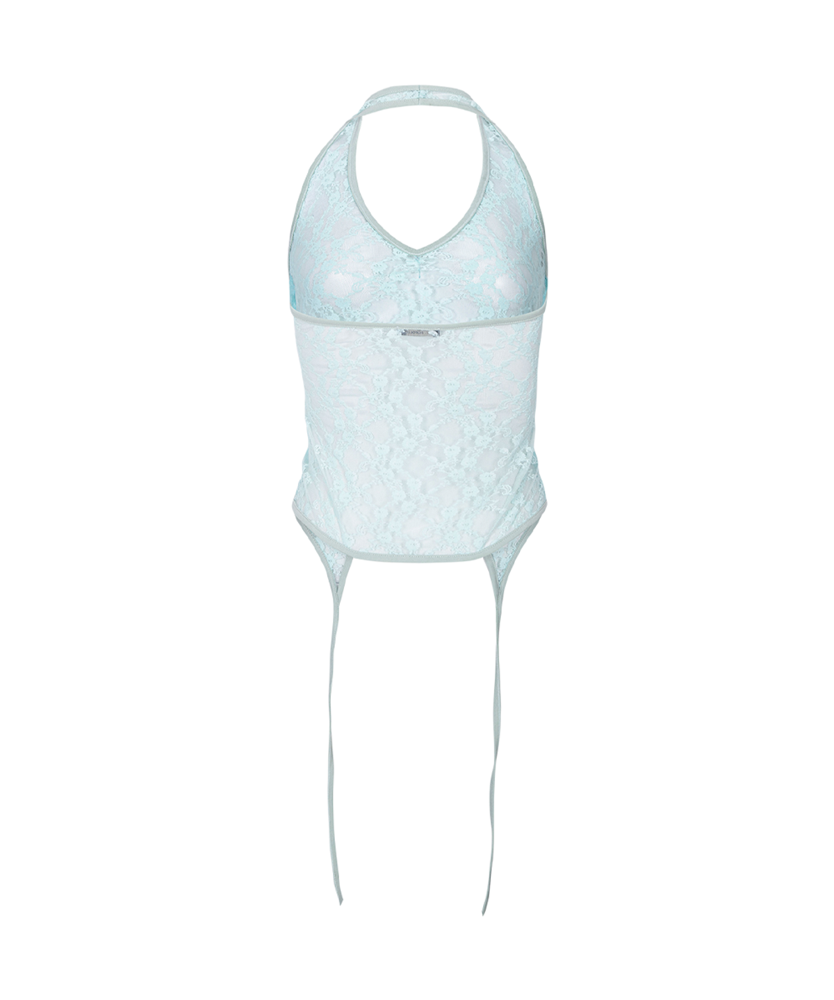 플리즈노팔로우(PLEASENOFOLLOW) Lua Garter Lace Halter Sleeveless Top (Mint)