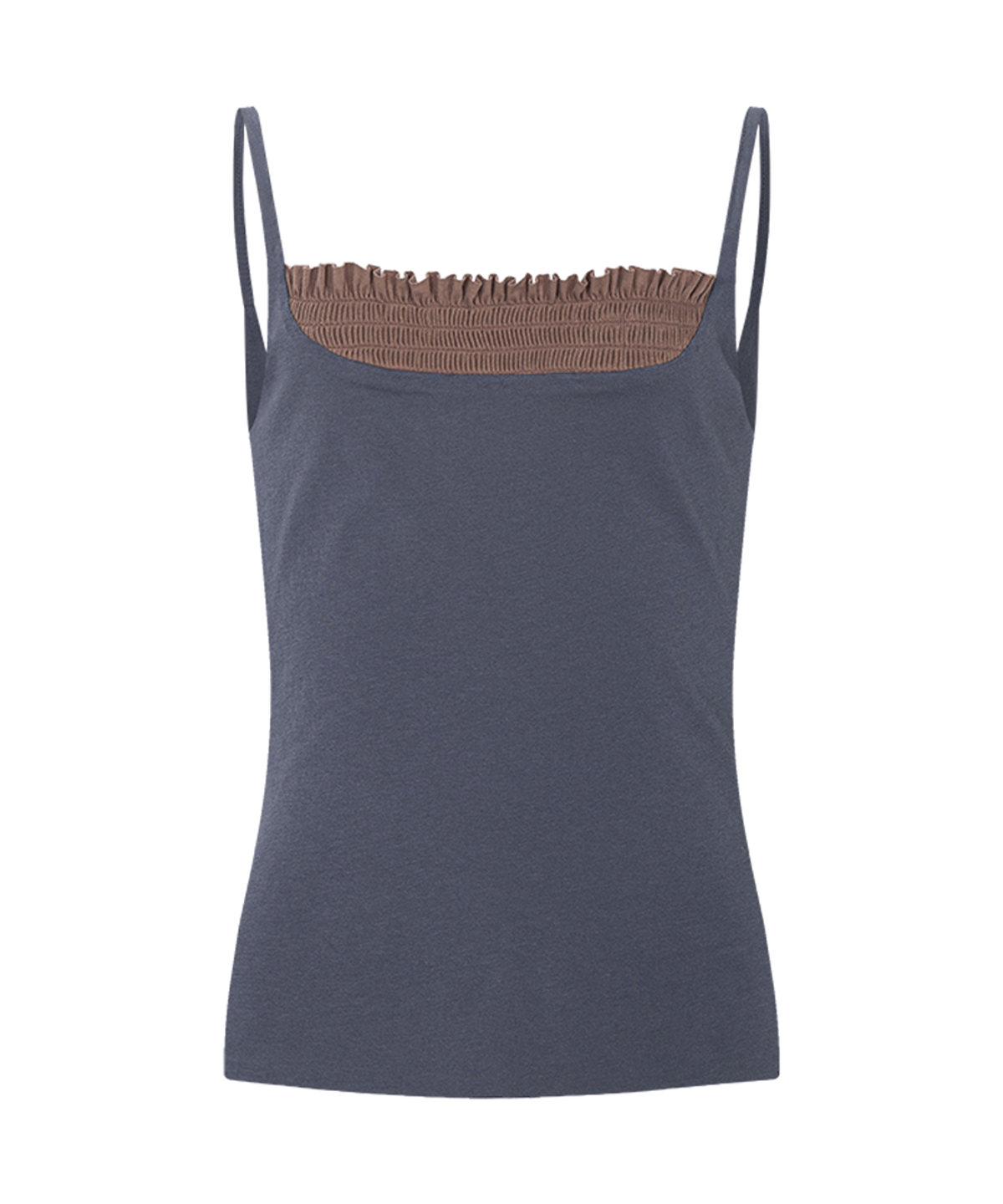 플리즈노팔로우(PLEASENOFOLLOW) Isla Smocked Sleeveless Top (Blue)
