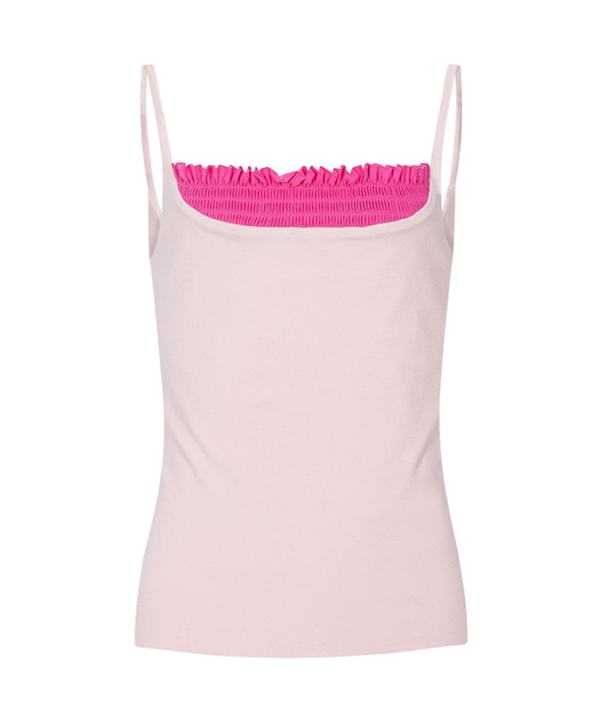 플리즈노팔로우(PLEASENOFOLLOW) Isla Smocked Sleeveless Top (Pink)