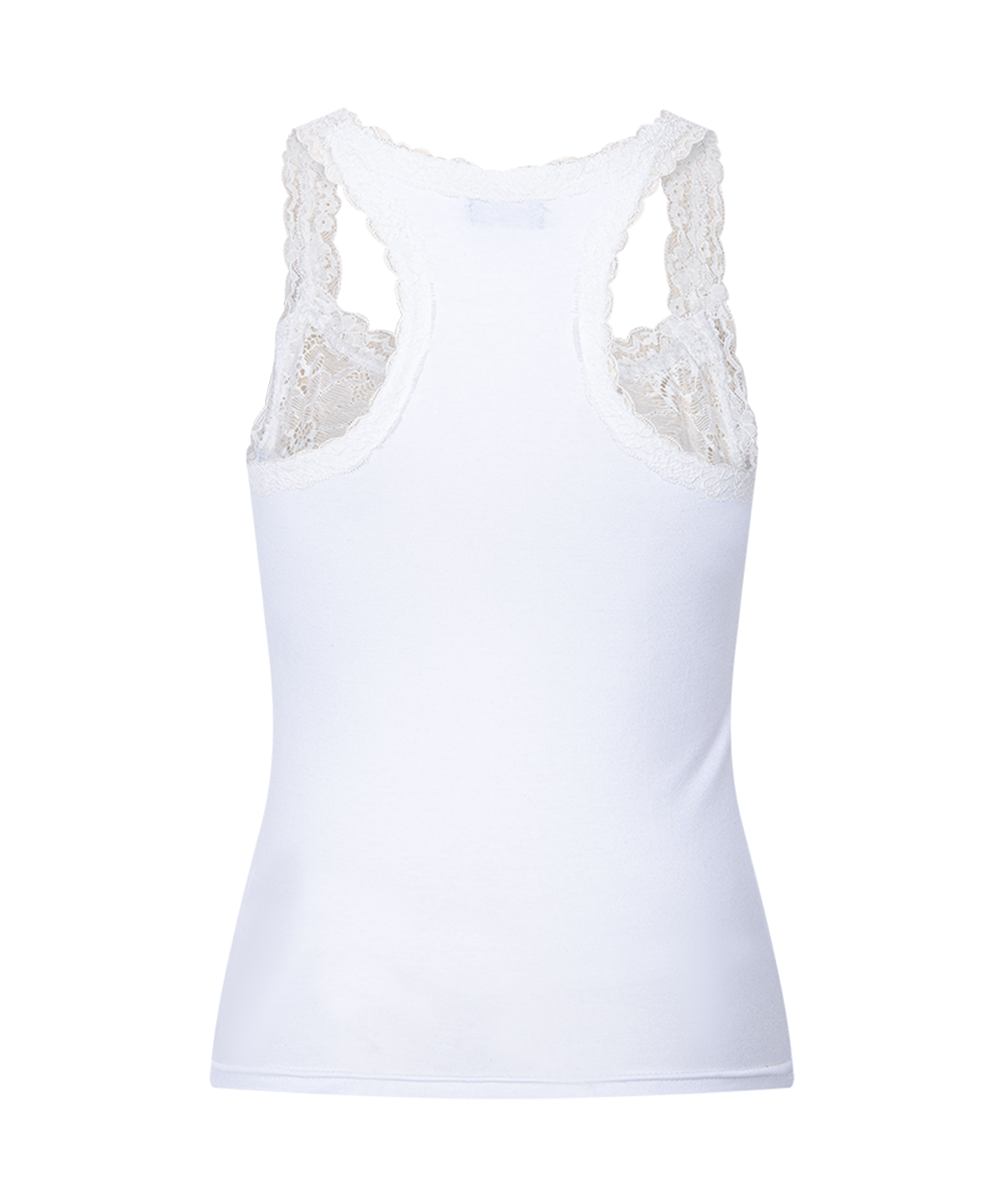 플리즈노팔로우(PLEASENOFOLLOW) Zuri Lace Sleeveless Top (White)