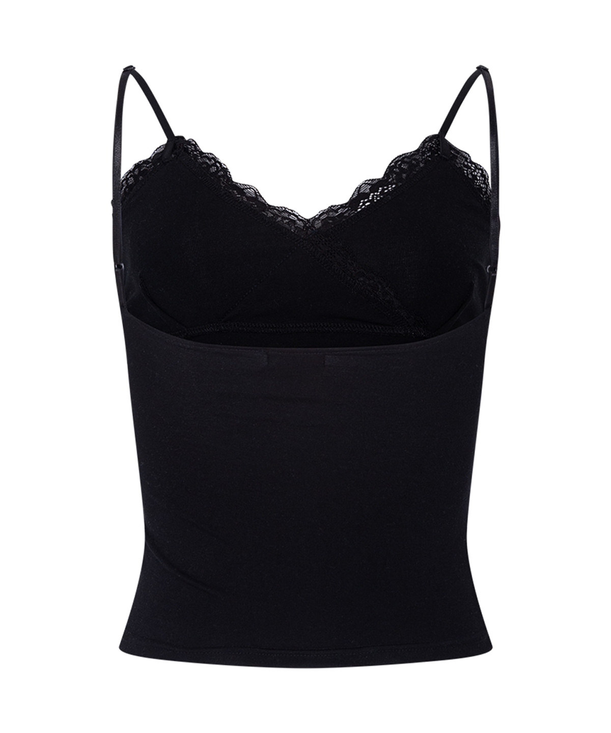 플리즈노팔로우(PLEASENOFOLLOW) Flora Lace Sleeveless Top (Black)