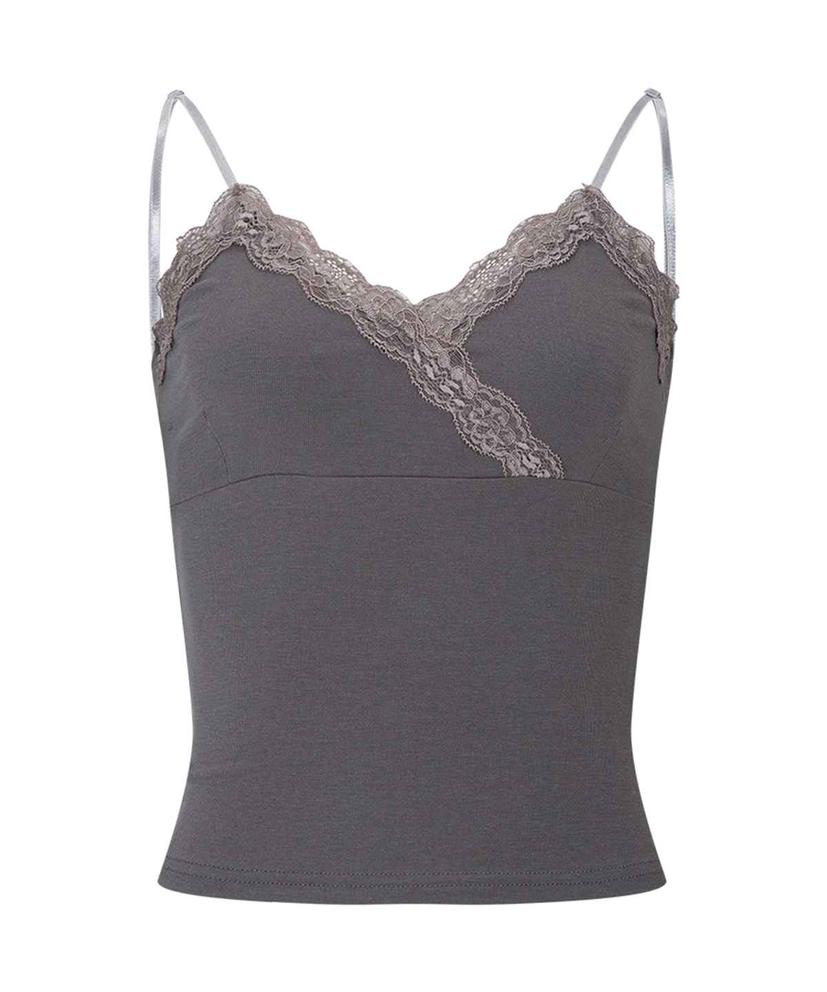 플리즈노팔로우(PLEASENOFOLLOW) Flora Lace Sleeveless Top (Vintage Grey)