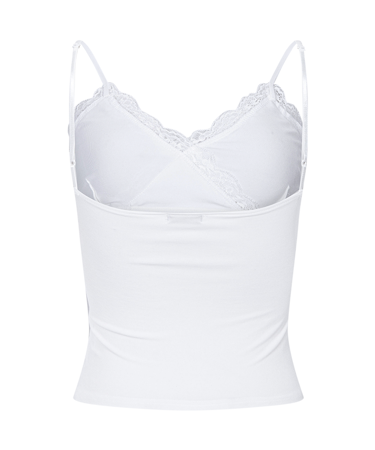 플리즈노팔로우(PLEASENOFOLLOW) Flora Lace Sleeveless Top (White)