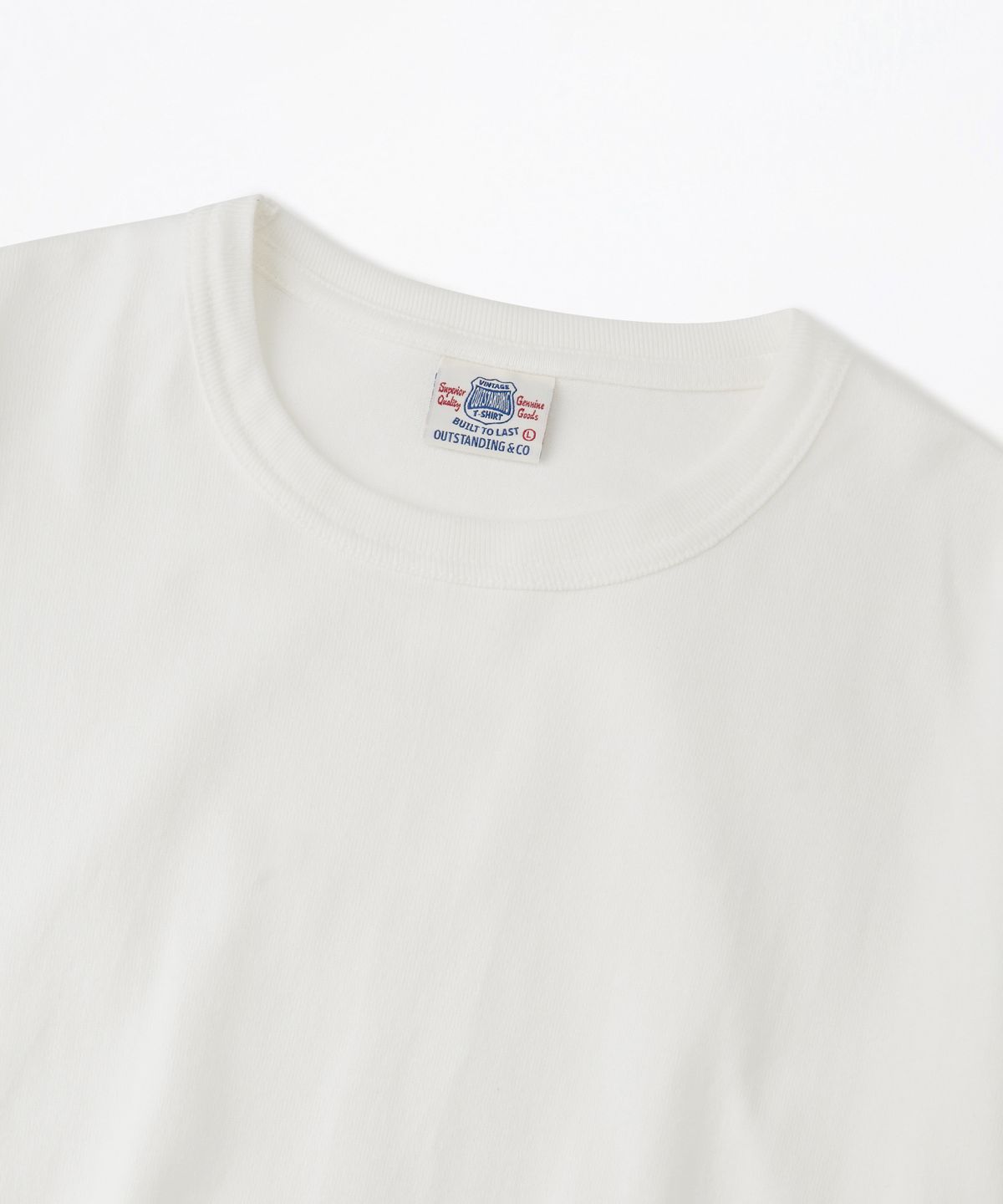 아웃스탠딩(OUTSTANDING) JAPANESE TENJIKU JERSEY TUBULAR TEE_OFF WHITE